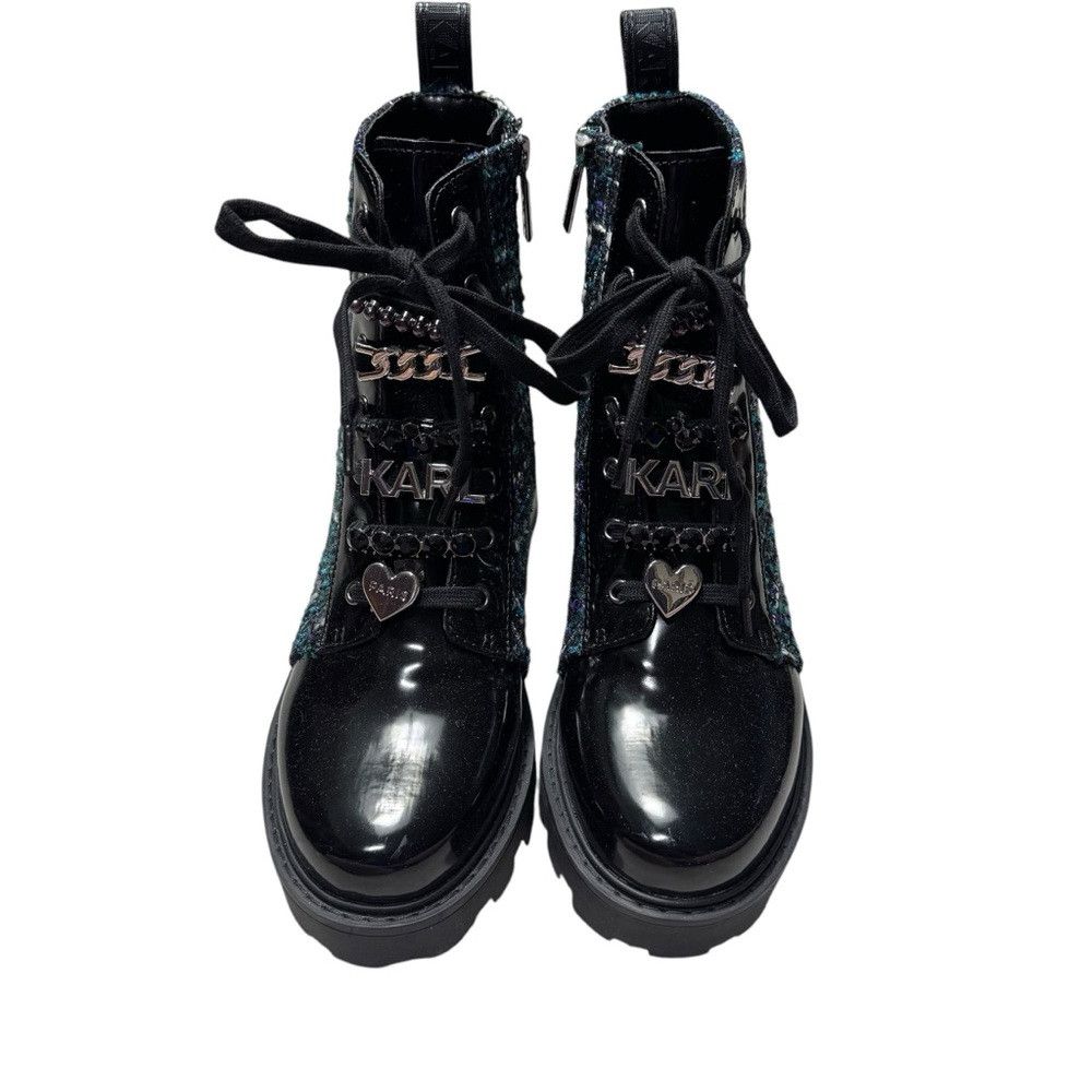 Karl Lagerfeld New KARL LAGERFELD PARIS Tweed Combat Boot Size 7 Size US 7 / IT 37 - 4 Thumbnail