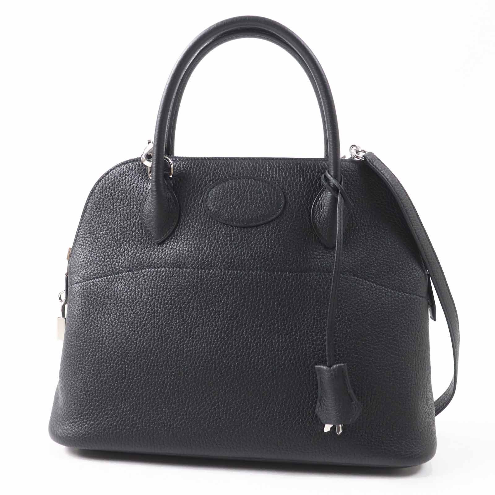 Hermes Hermes Bored Taurillon Clemence Shoulder Bag Leather Shoulder Bag Stamp Y (2020) in Black, Women's