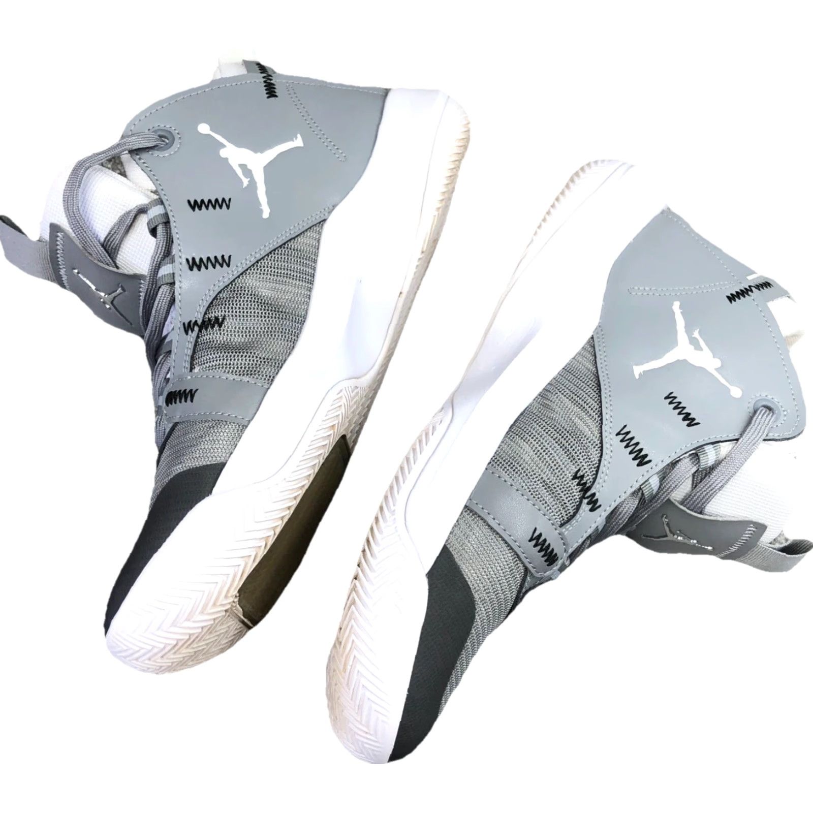 Jordan Brand Jordan Jumpman 2020 Athletic Sneakers Gray Adult 11.5 Basketball Sports Mens Size US 12 / EU 45 - 6 Thumbnail
