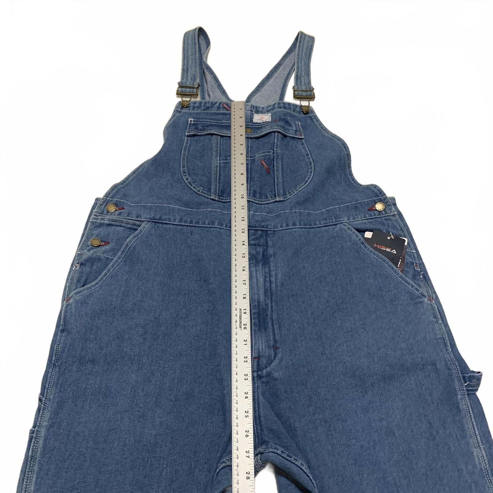 HIDEAWAYS NWT Hisea Men's Blue Denim Overalls 40W x 30L Cotton Size US 40 / EU 56 - 9 Thumbnail