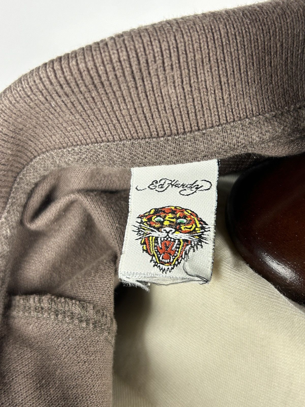 Ed Hardy Vintage Ed Hardy Brown Skulls Fire Avant Garde Top Polo Size S / US 4 / IT 40 - 5 Thumbnail