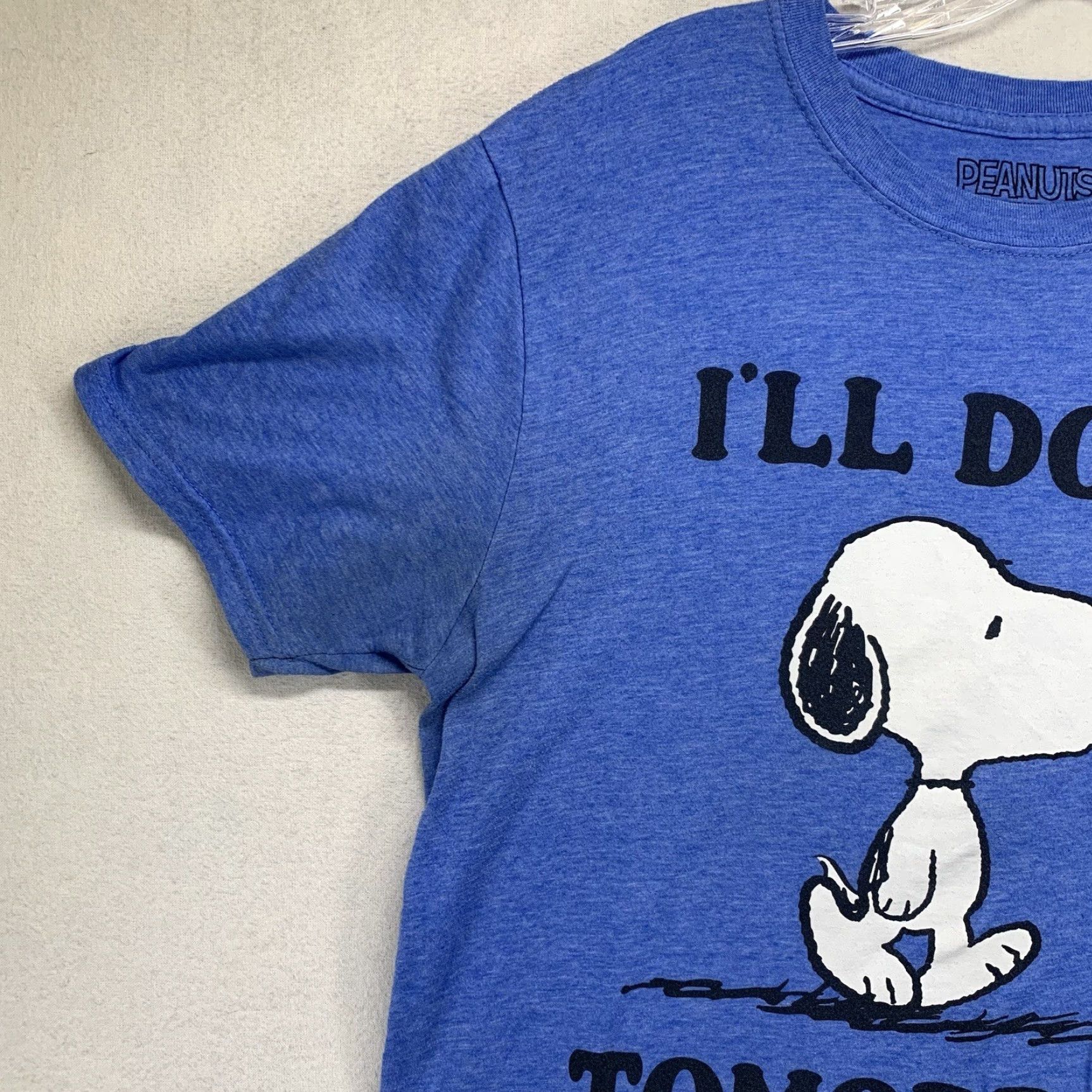 Peanuts Snoopy Shirt Blue Small Peanuts I'll Do It Tomorrow Charlie Brown Official Worn Size US S / EU 44-46 / 1 - 4 Thumbnail