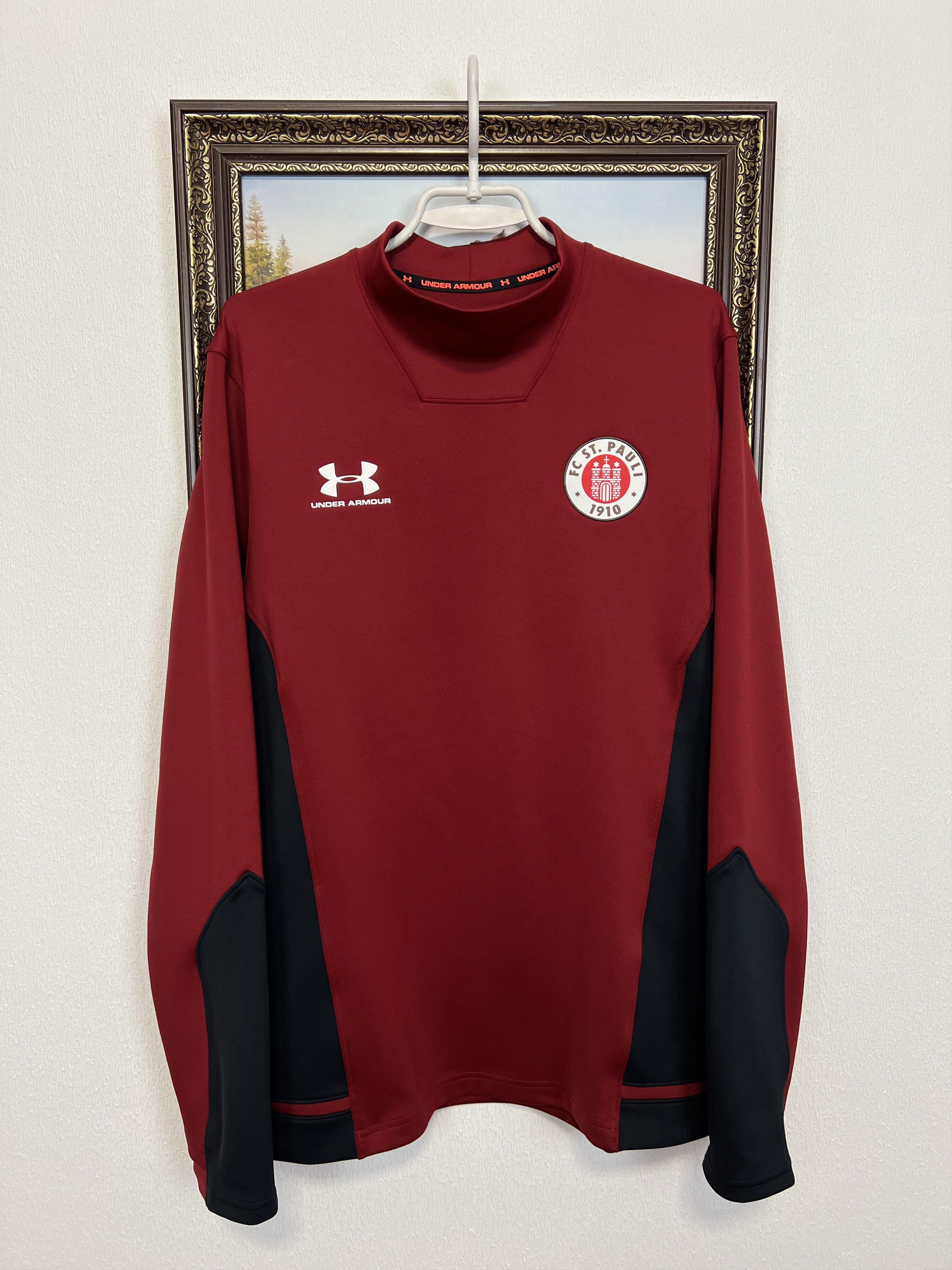 Under Armour St Pauli Football Player Issue Red Train Sweatshirt Jacket Size US L / EU 52-54 / 3 - 1 Thumbnail