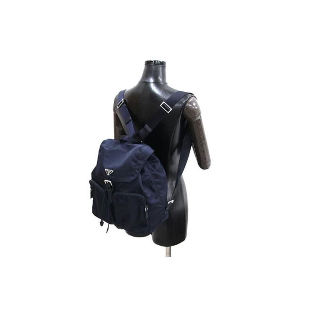 Prada Prada Zainetto Navy Tessuto Nylon Leather Backpack Rucksack Size ONE SIZE - 20 Thumbnail