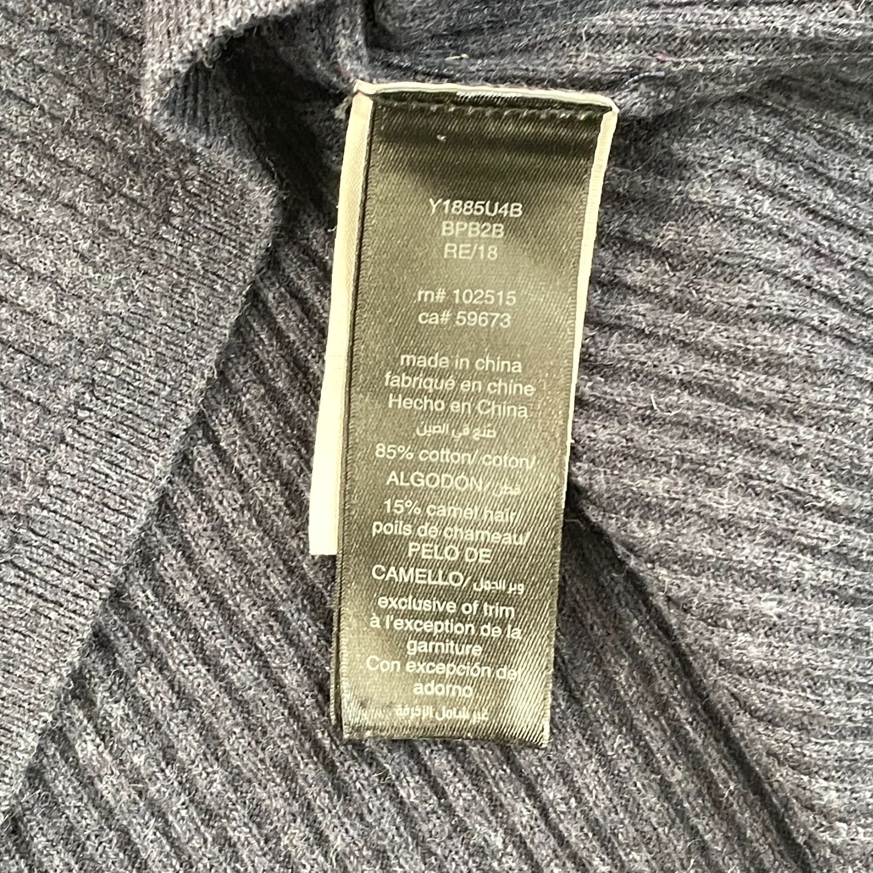 John Varvatos John Varvatos Henley Sweater Men L Navy Camel Hair Blend Ribbed USA Size L Blue Solid Vintage No Size US L / EU 52-54 / 3 - 7 Thumbnail