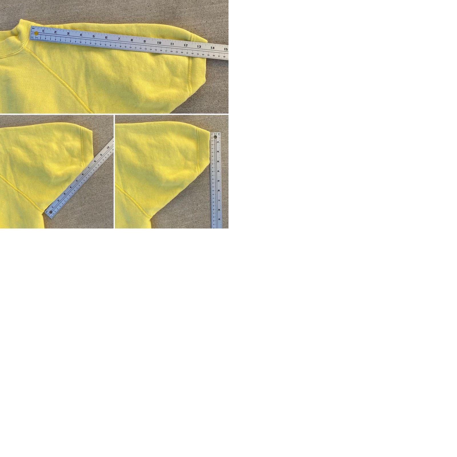 Vintage VINTAGE Yellow Raglan Short Sleeve Sweatshirt Athletic Solid Crew Neck Men One Size Cotton Rockabilly Retro 1960s 1970s Size US M / EU 48-50 / 2 - 12 Thumbnail