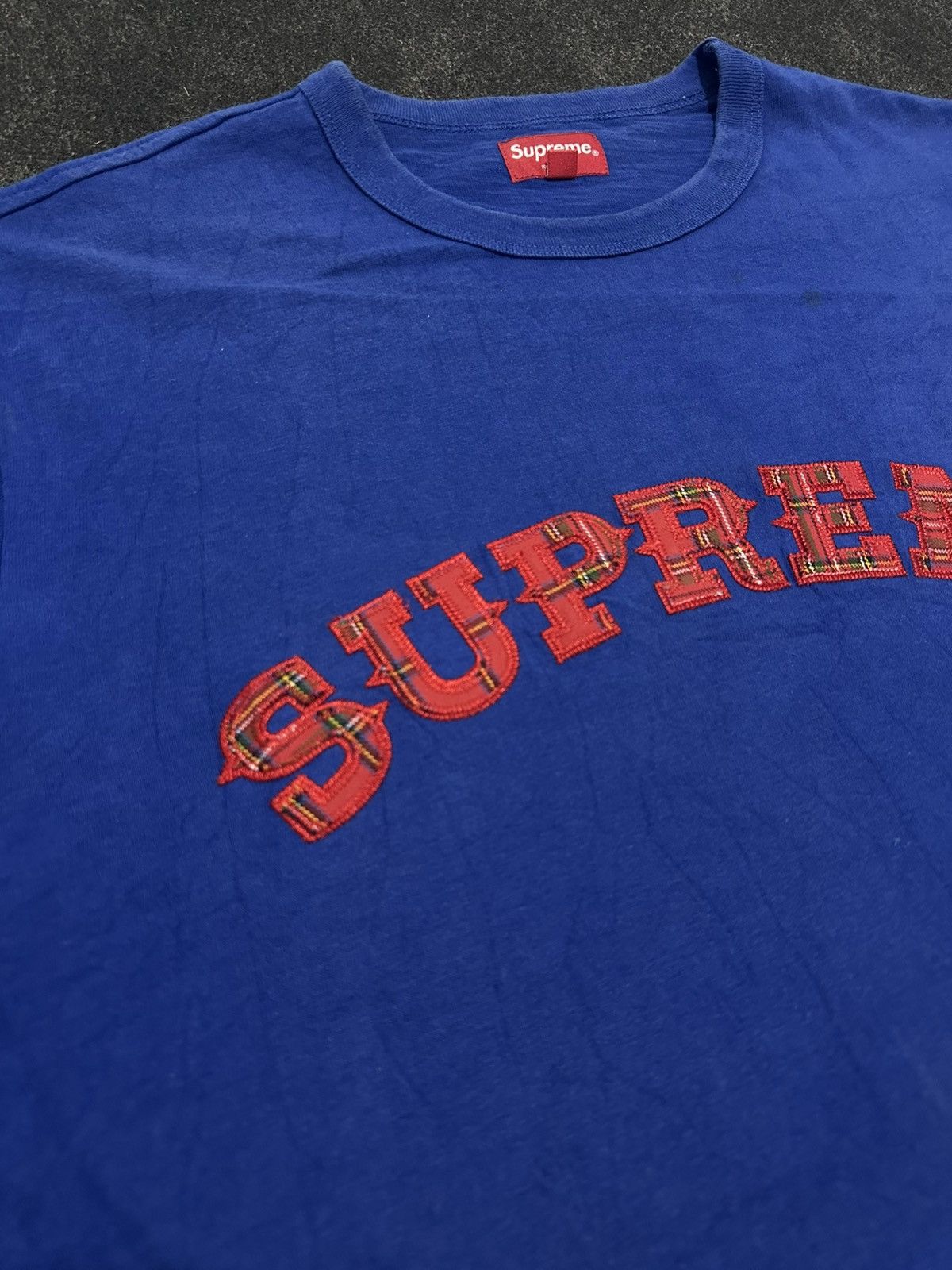 Supreme Supreme Plaid Applique S/S Top Royal Size US L / EU 52-54 / 3 - 2 Thumbnail