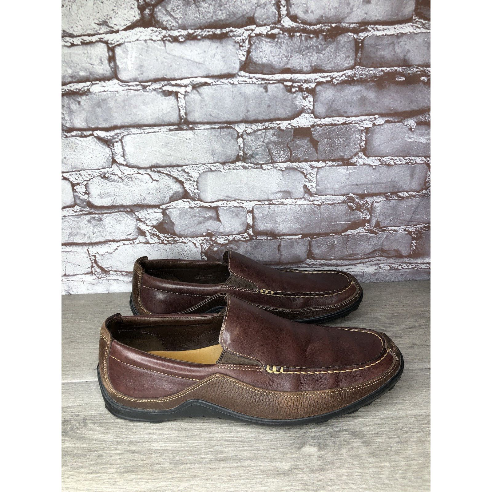 Cole Haan Cole Haan 161 C04059 C8 Tucker Venetian Brown Leather Loafer Size US 11 / EU 44 - 12 Thumbnail