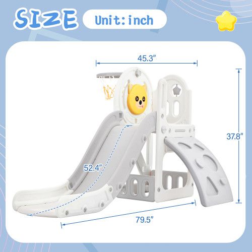 Designer × Homemade Toddler Climber and Slide Set 4 in 1, Kids Playground Climbe Size US L / EU 52-54 / 3 - 4 Thumbnail