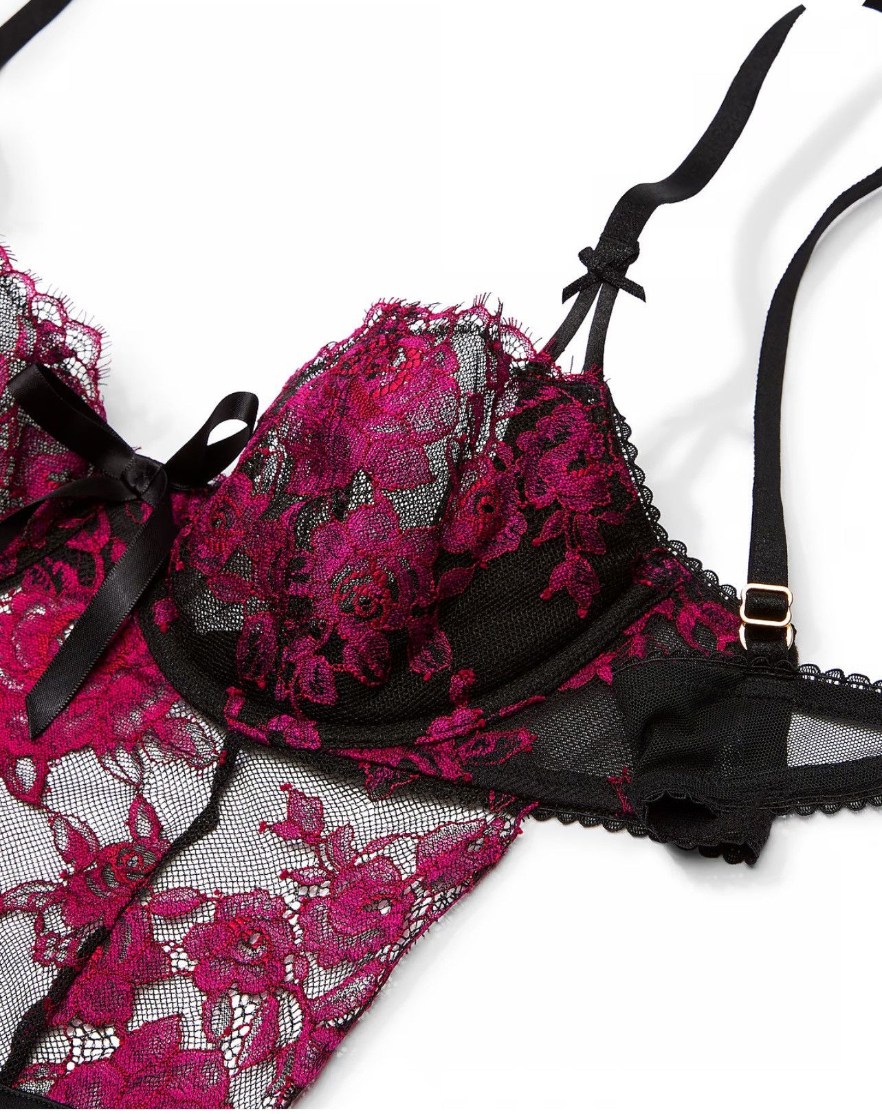 Victoria's Secret Victoria Secret Wicked Unlined Rose Lace Apron Set Size S / US 4 / IT 40 - 2 Thumbnail