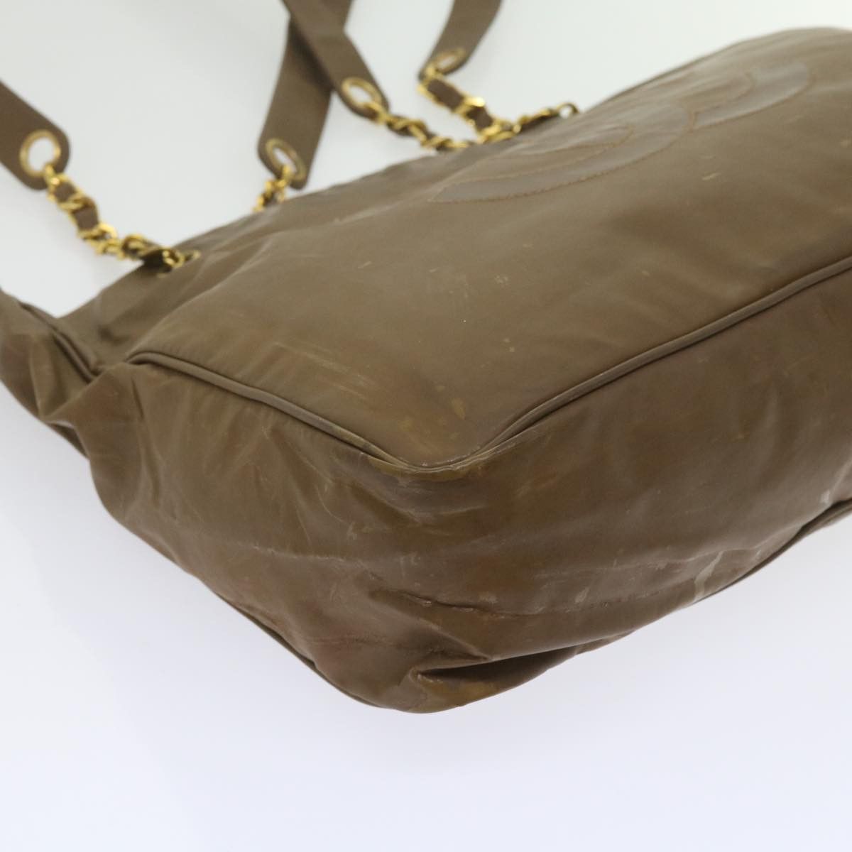 Chanel CHANEL Chain Shoulder Bag Patent Leather Brown CC Size ONE SIZE - 15 Thumbnail