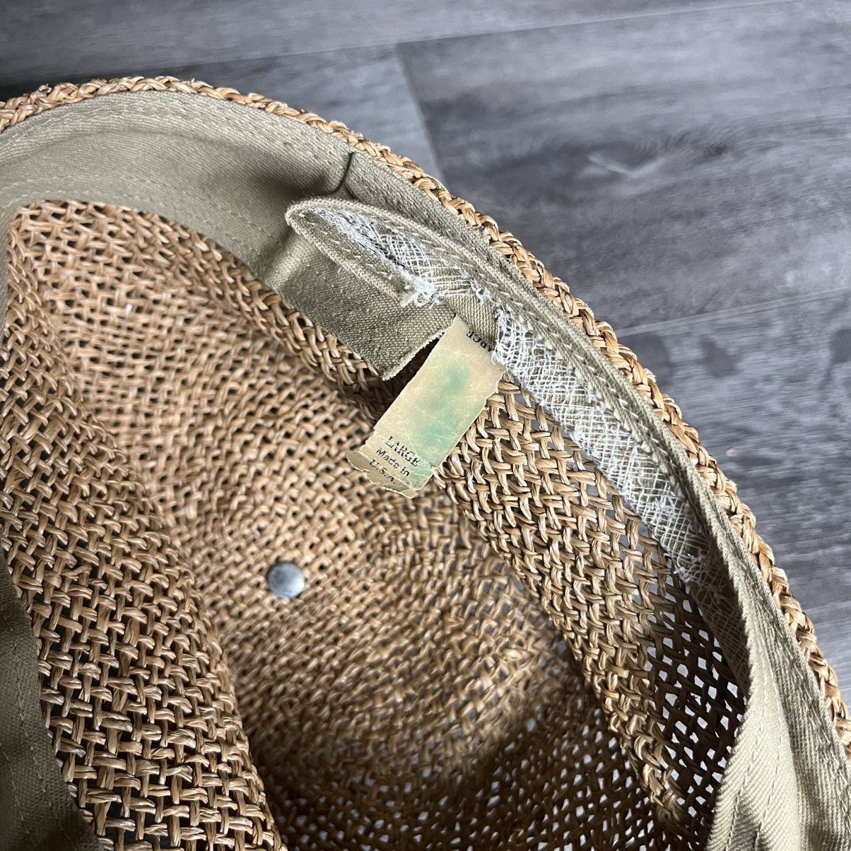 Vintage Vintage 1990s Bailey Straw Weave Baseball Fitted Cap Size L Size ONE SIZE - 6 Thumbnail
