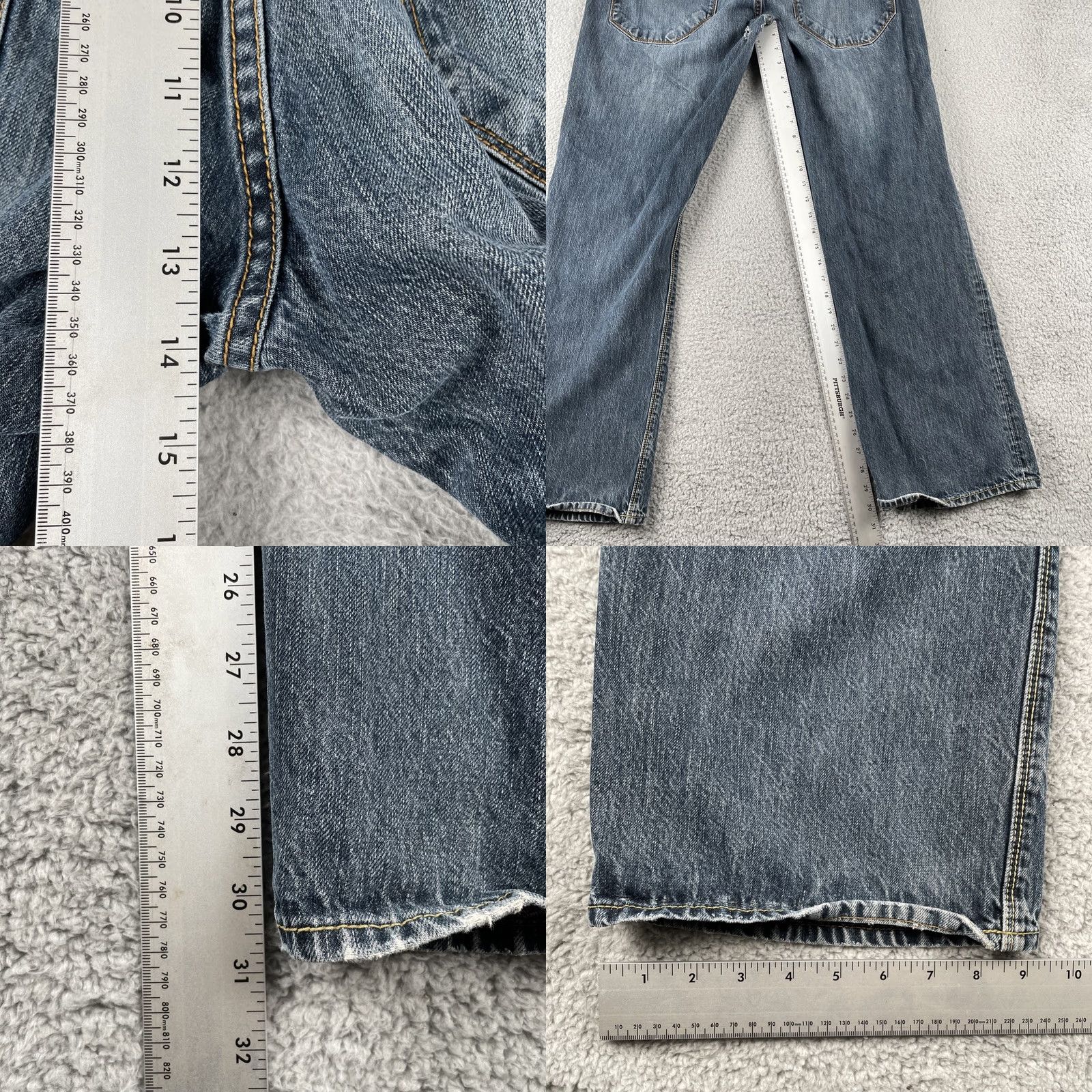 Ed Hardy VINTAGE Ed Hardy Jeans Denim Blue 34x31 Men 90s California Skull Tattoo Rock Streetwear Y2K Fashion Size US 34 / EU 50 - 11 Thumbnail