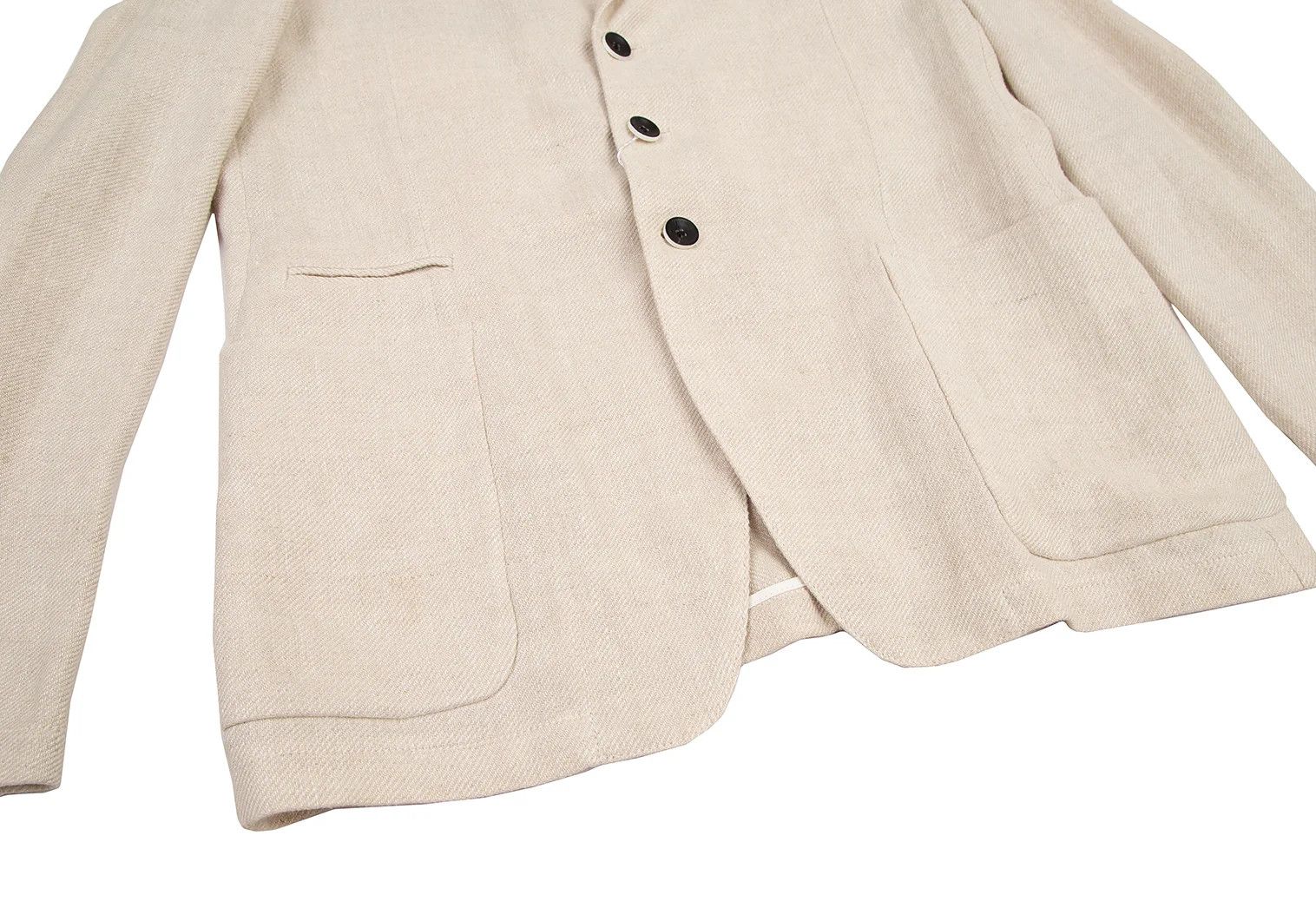 Armani Collezioni Linen 3-Button Jacket in Ivory Size 52 Size US XXS / EU 40 - 9 Thumbnail