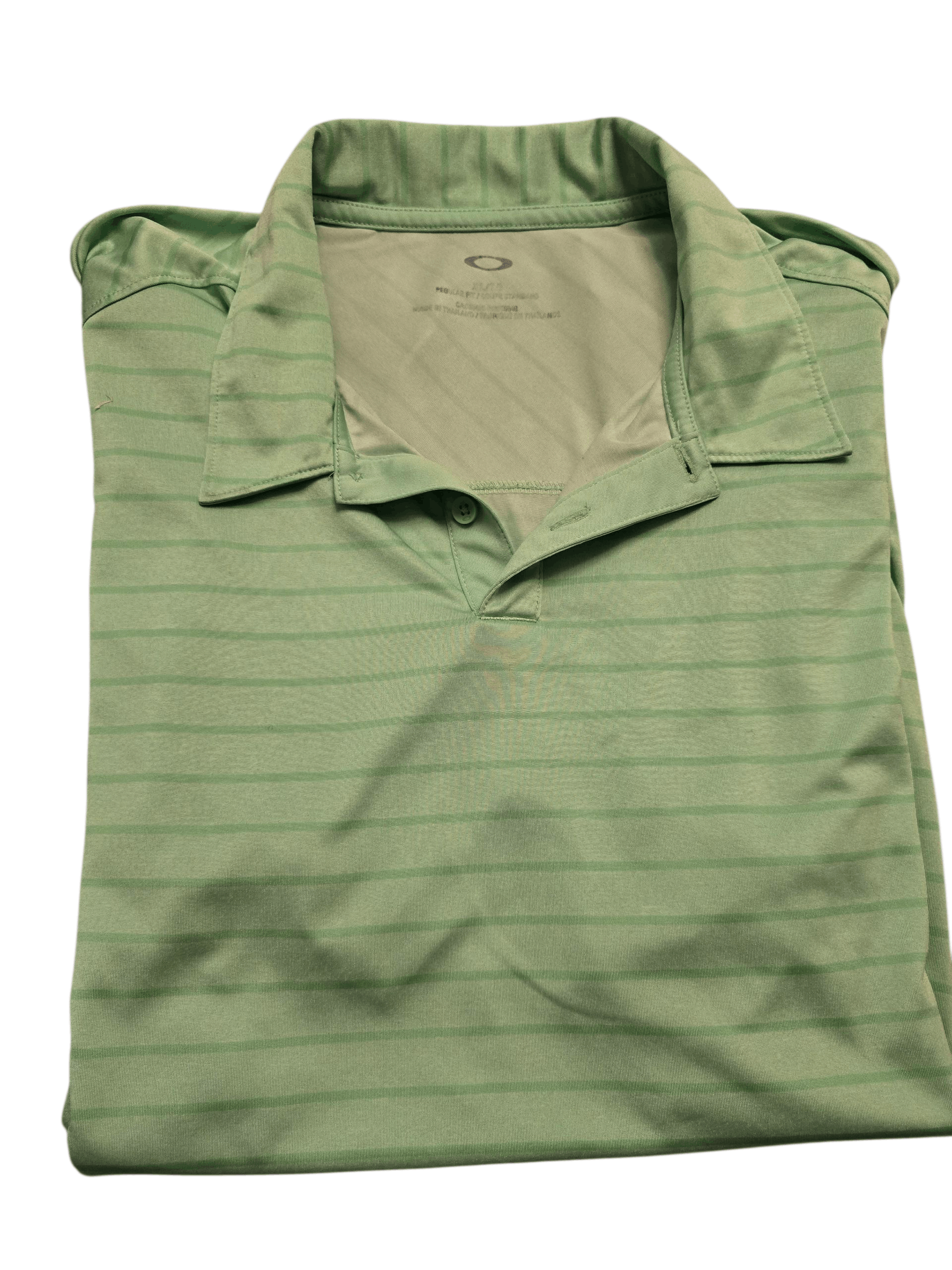 Oakley Oakley Men's Regular Fit Green Striped Polo Size XL Size US XL / EU 56 / 4 - 1 Thumbnail