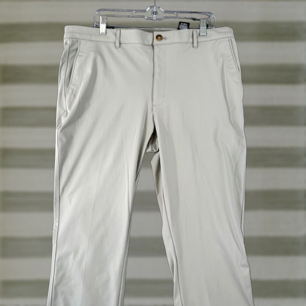 Vintage Greg Norman Pants Mens 38x32 Crusted Gravel Green Classic Stretch Golf Chino NWT Size US 38 / EU 54 - 1 Thumbnail