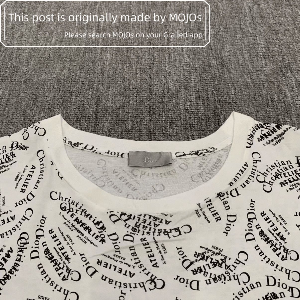 Dior Dior Monogram Christian Dior Logo Tee mojos1656 Size US L / EU 52-54 / 3 - 6 Thumbnail