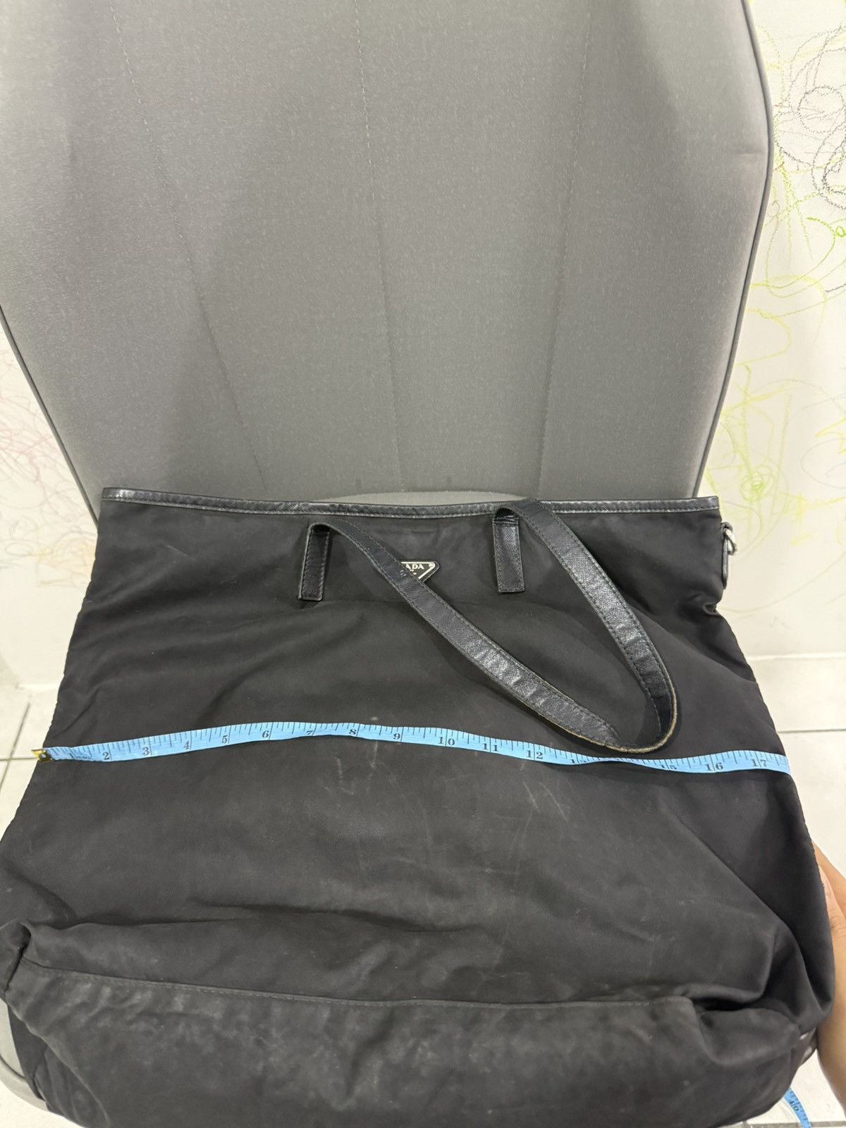 Prada Vintage Prada Black Medium Robot Tote Bag Size ONE SIZE - 17 Thumbnail