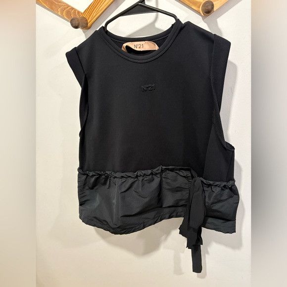 N21 N°21 Black Sleeveless Top/Sweater/blouse Size L / US 10 / IT 46 - 2 Thumbnail