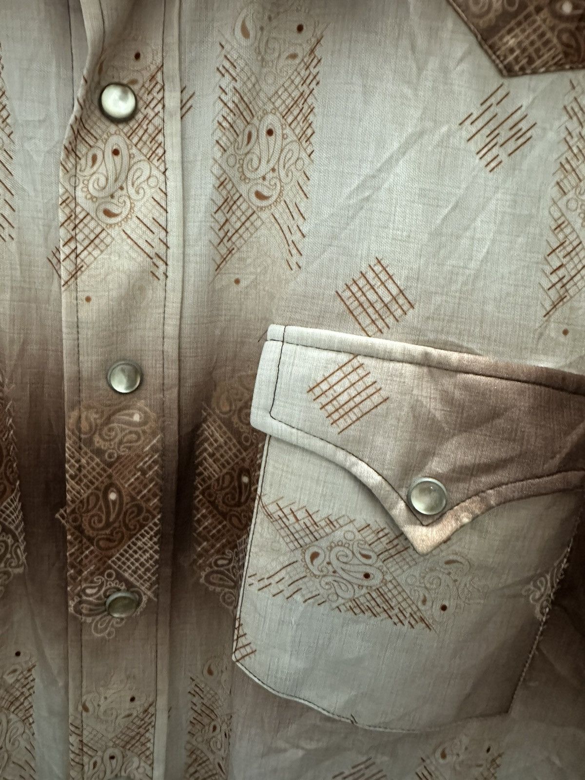 Vintage H BAR C Ranchwear Paisley Pearl Snap Western Shirt Size US L / EU 52-54 / 3 - 3 Thumbnail