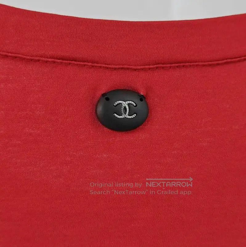 Chanel Chanel Red Cotton Graphic Short Sleeve T-Shirt . Size XS / US 0-2 / IT 36-38 - 3 Thumbnail