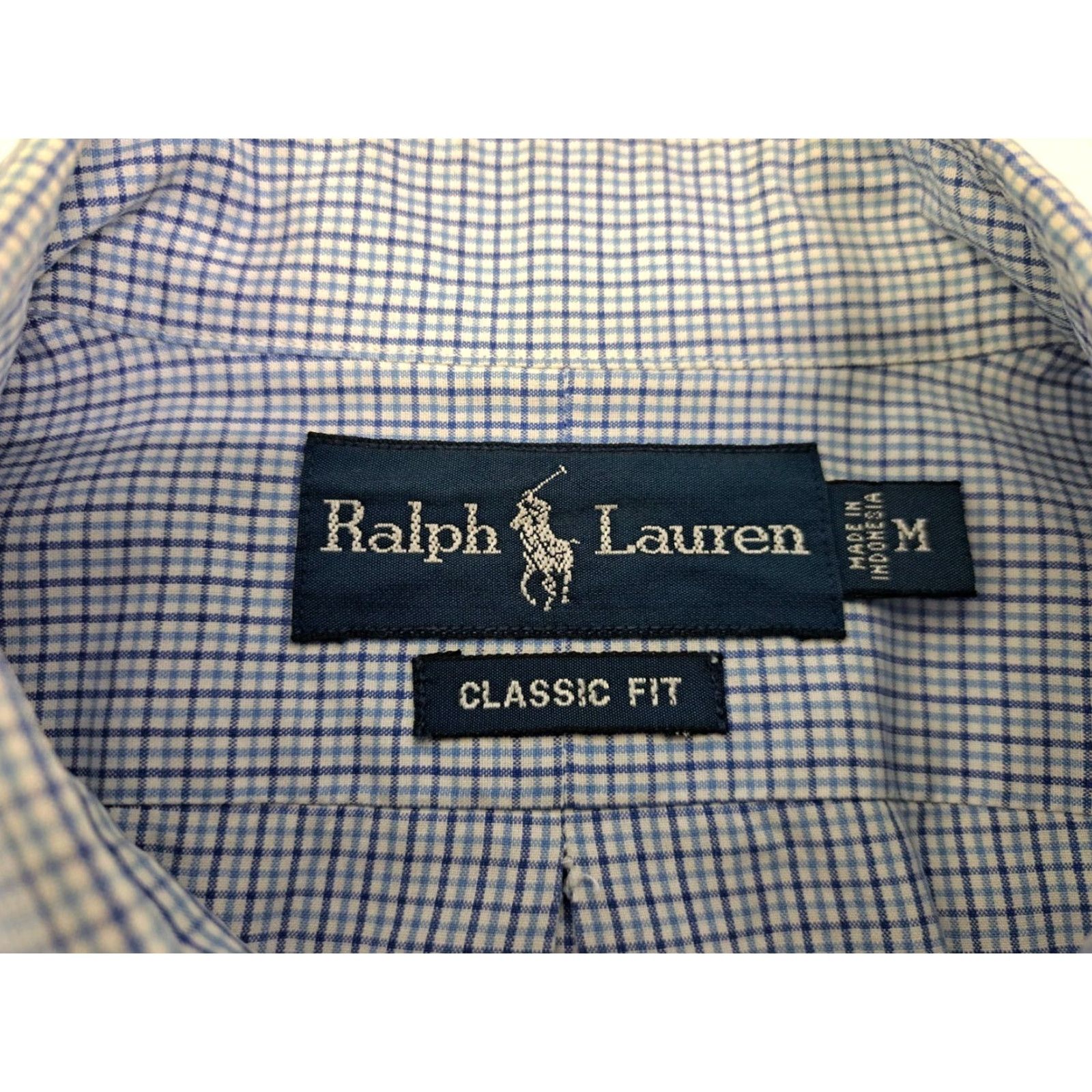 Ralph Lauren Ralph Lauren Mens Short Sleeve Button-Up Classic Blue Plaid Shirt M Size US M / EU 48-50 / 2 - 3 Thumbnail