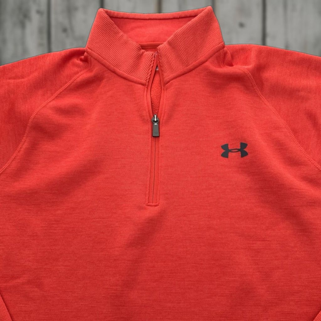 Under Armour Under Armour STORM Fleece Mens XL Loose 1/4 Zip Pullover Orange Top Activewear Long Sleeve Casual Sports Athleisure Mens XL Orange Size US XL / EU 56 / 4 - 1 Thumbnail