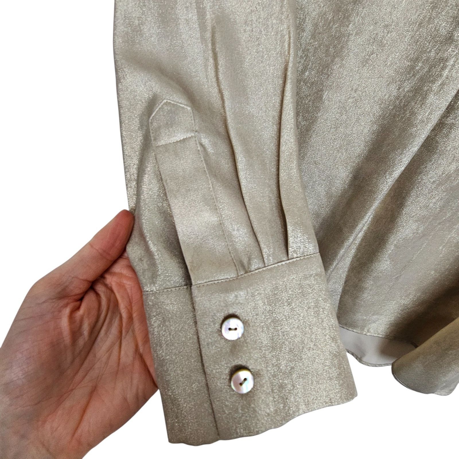 Soft Surroundings Soft Surroundings Womens Gold Metallic Tunic Sz M Lagenlook Size M / US 6-8 / IT 42-44 - 4 Thumbnail