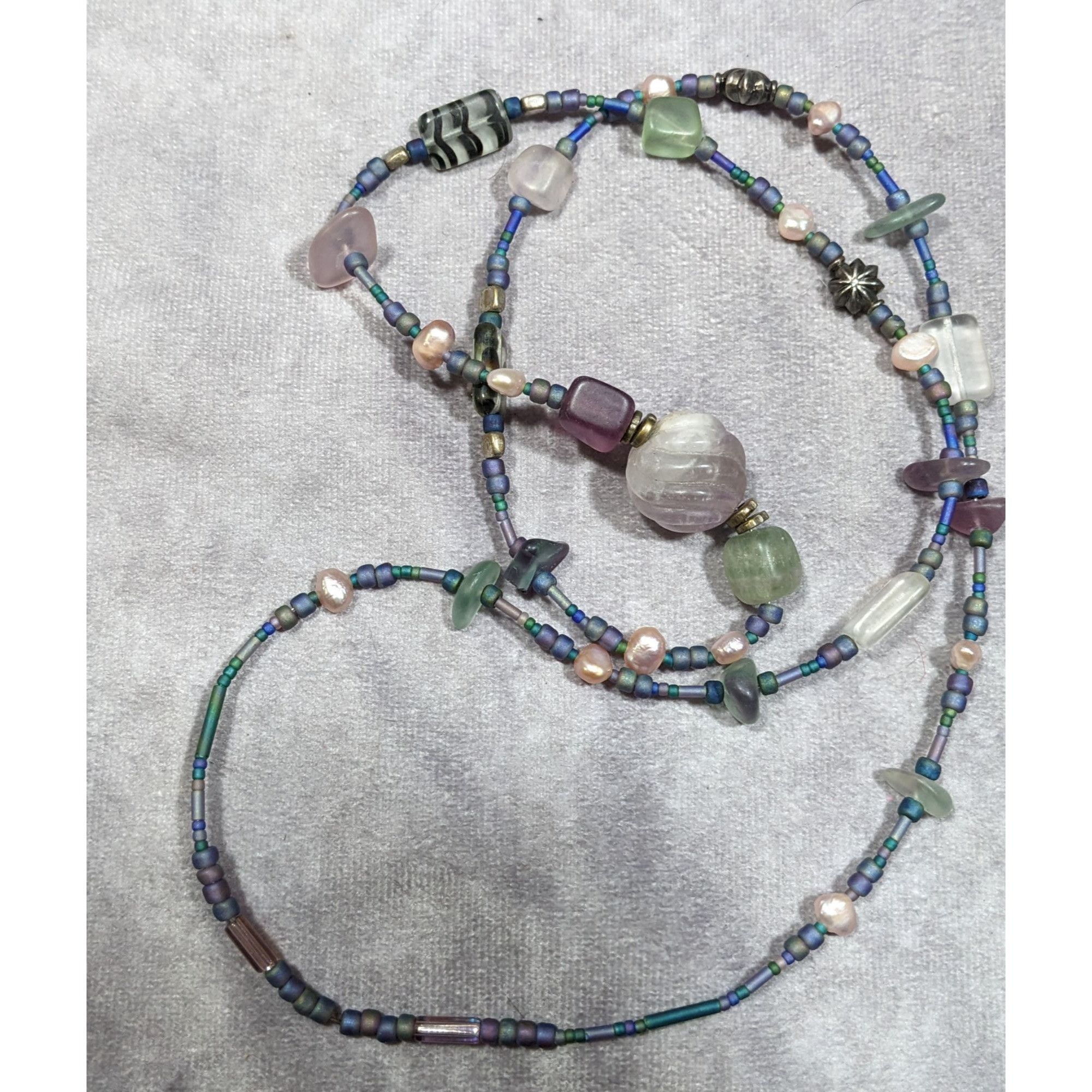 Other Mermaidcore Pastel Frosted Glass Pearl And Gemstone Beaded N Size ONE SIZE - 8 Thumbnail