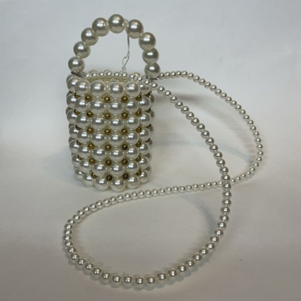 The Unbranded Brand NWOT Faux Pearls Beaded Basket Crossbody Evening Purse Bag Size ONE SIZE - 7 Thumbnail