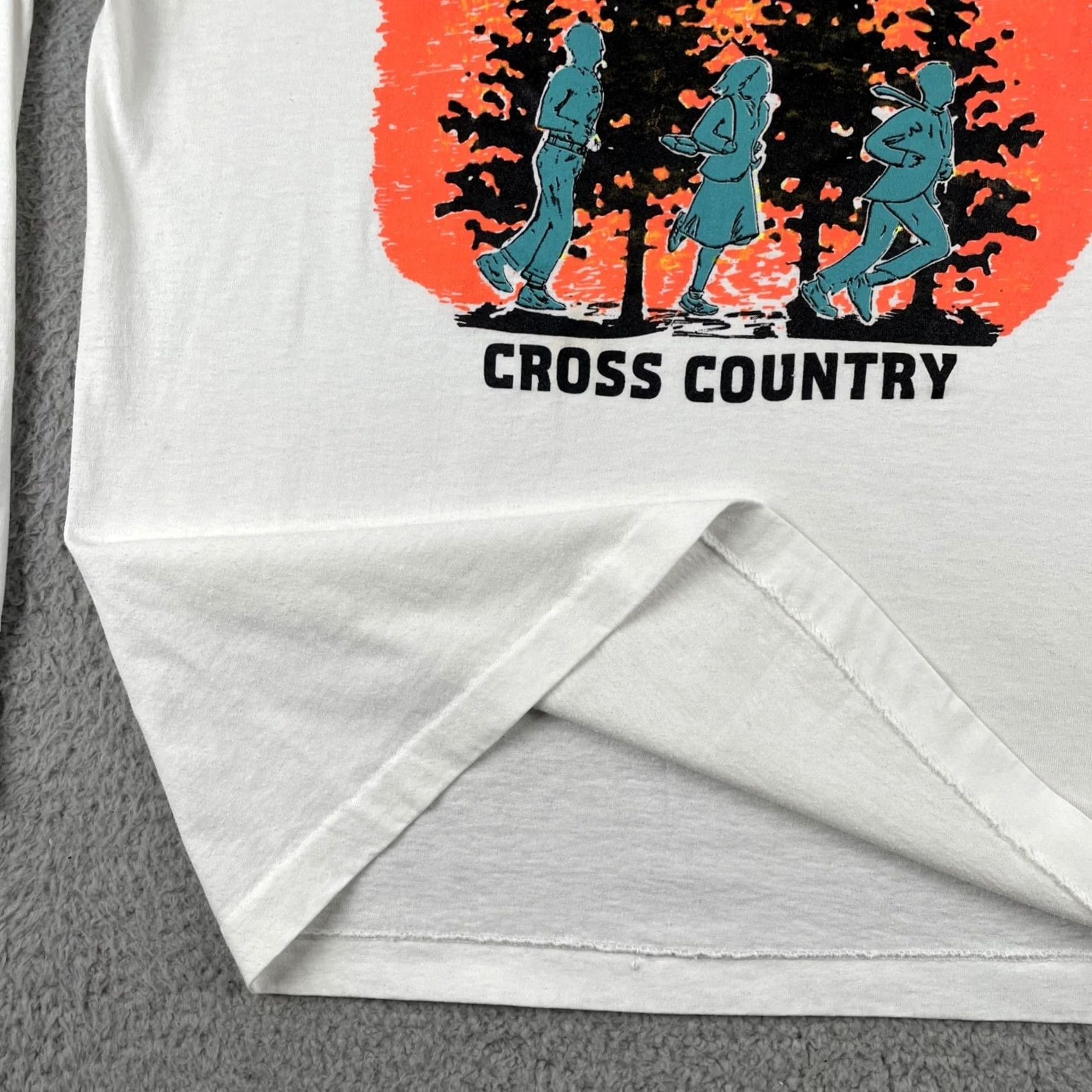 Vintage VINTAGE Screen Stars Best T-Shirt Large New England Corporate Cross Country Made In USA White 90s Mens Size US L / EU 52-54 / 3 - 6 Thumbnail