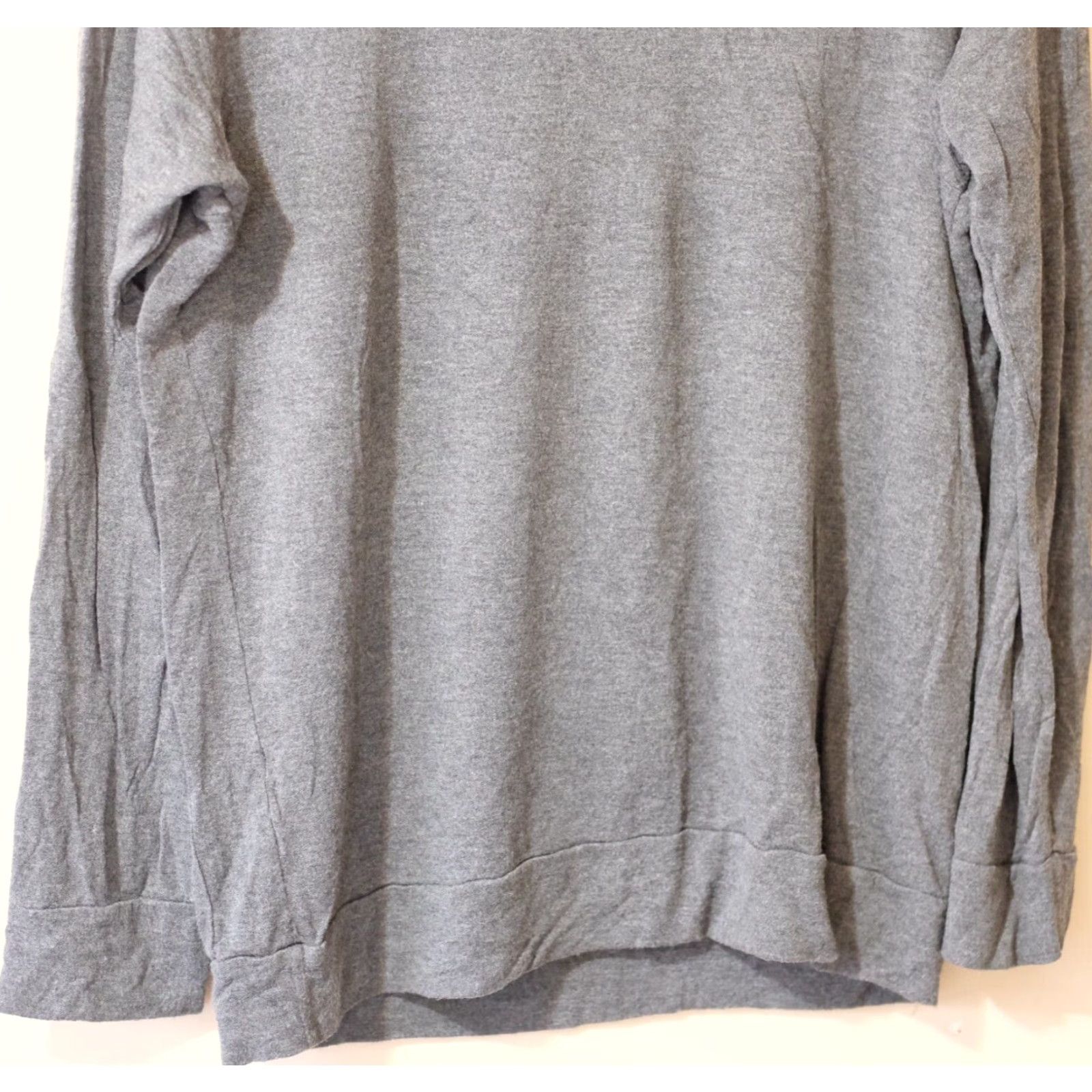 Vintage Zutter Women's L Gray Long Sleeve T-Shirt Deer Print w/Pockets Stretch #p51-81 Size L / US 10 / IT 46 - 7 Thumbnail