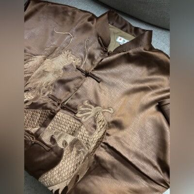 Other Ya Li XXXL Silky Jacket Blouse Kimono Long Sleeve Chinese St Size 3XL / US 20-22 - 8 Thumbnail