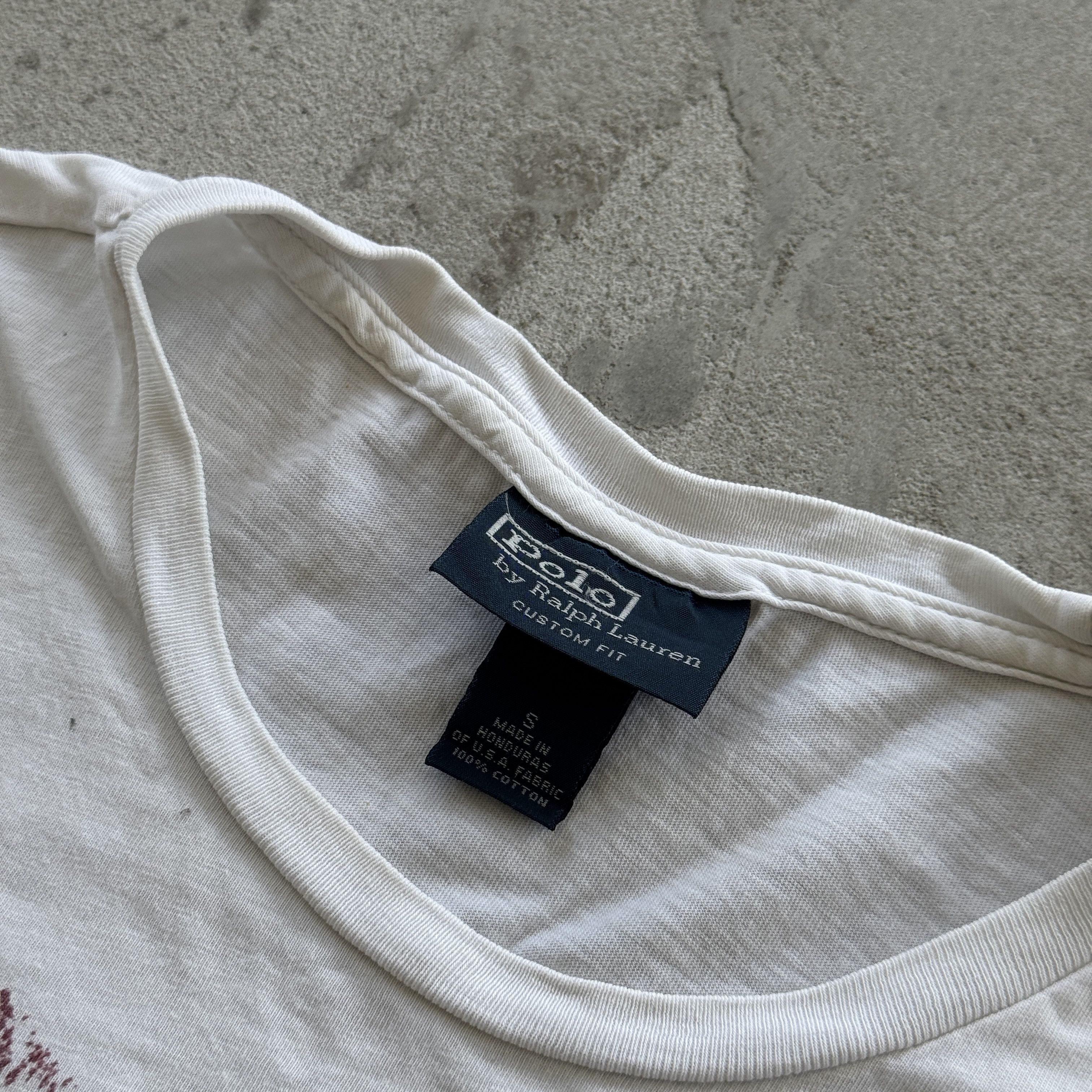 Polo Ralph Lauren Polo Ralph Lauren White Graphic T-Shirt Nautical Anchor S Size US S / EU 44-46 / 1 - 5 Thumbnail