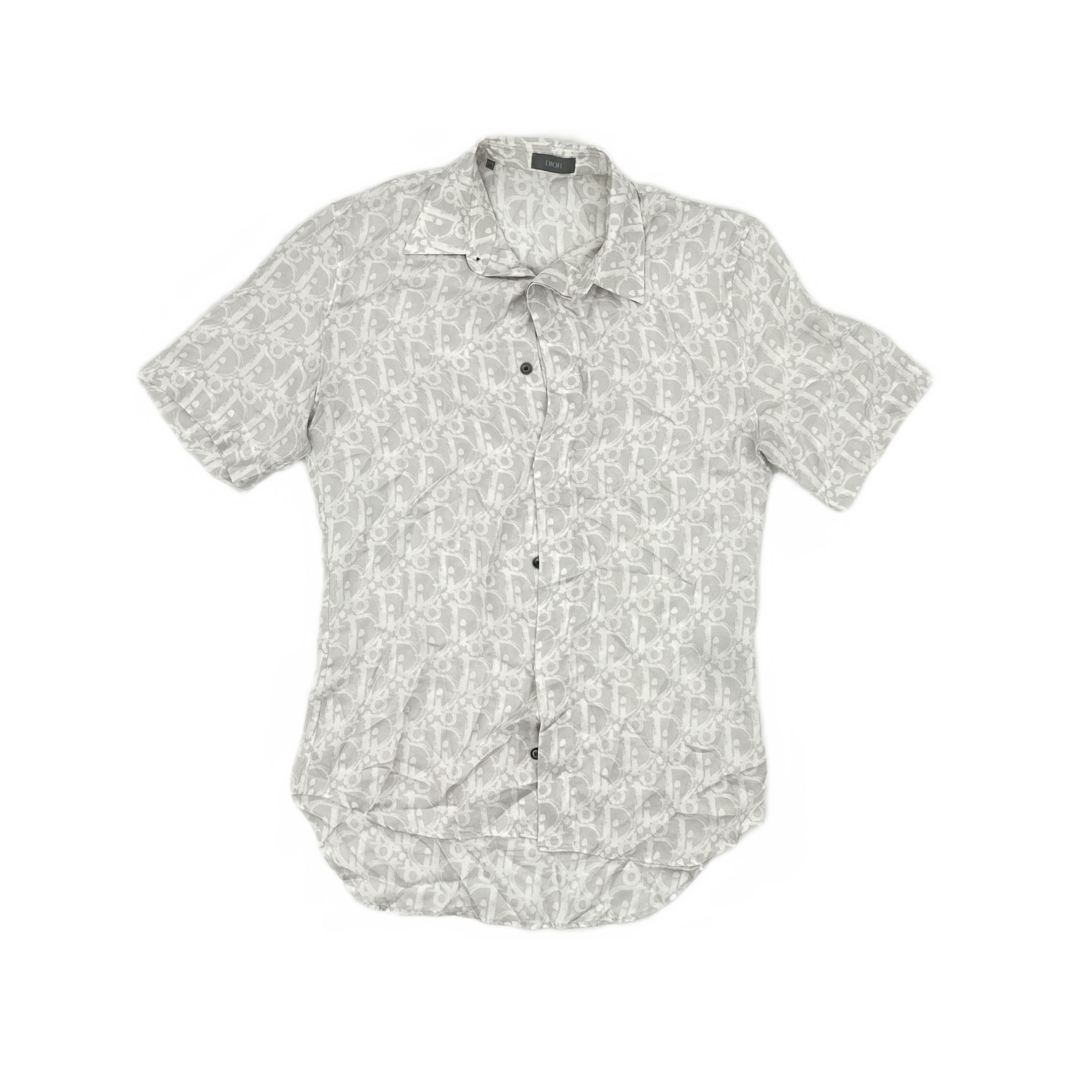 Dior Dior Oblique Monogram Silk Short Sleeve Shirt 38 Size US S / EU 44-46 / 1 - 1 Thumbnail