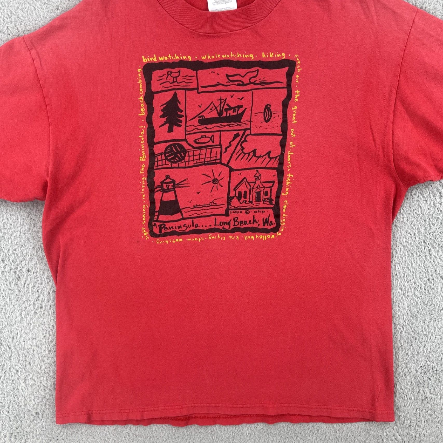 Hanes VINTAGE Hanes Beefy-T Mens XL Faded Red T-Shirt Short Sleeve Crew Neck Washington Peninsula 90s Classic USA Womens? Size US XL / EU 56 / 4 - 4 Thumbnail