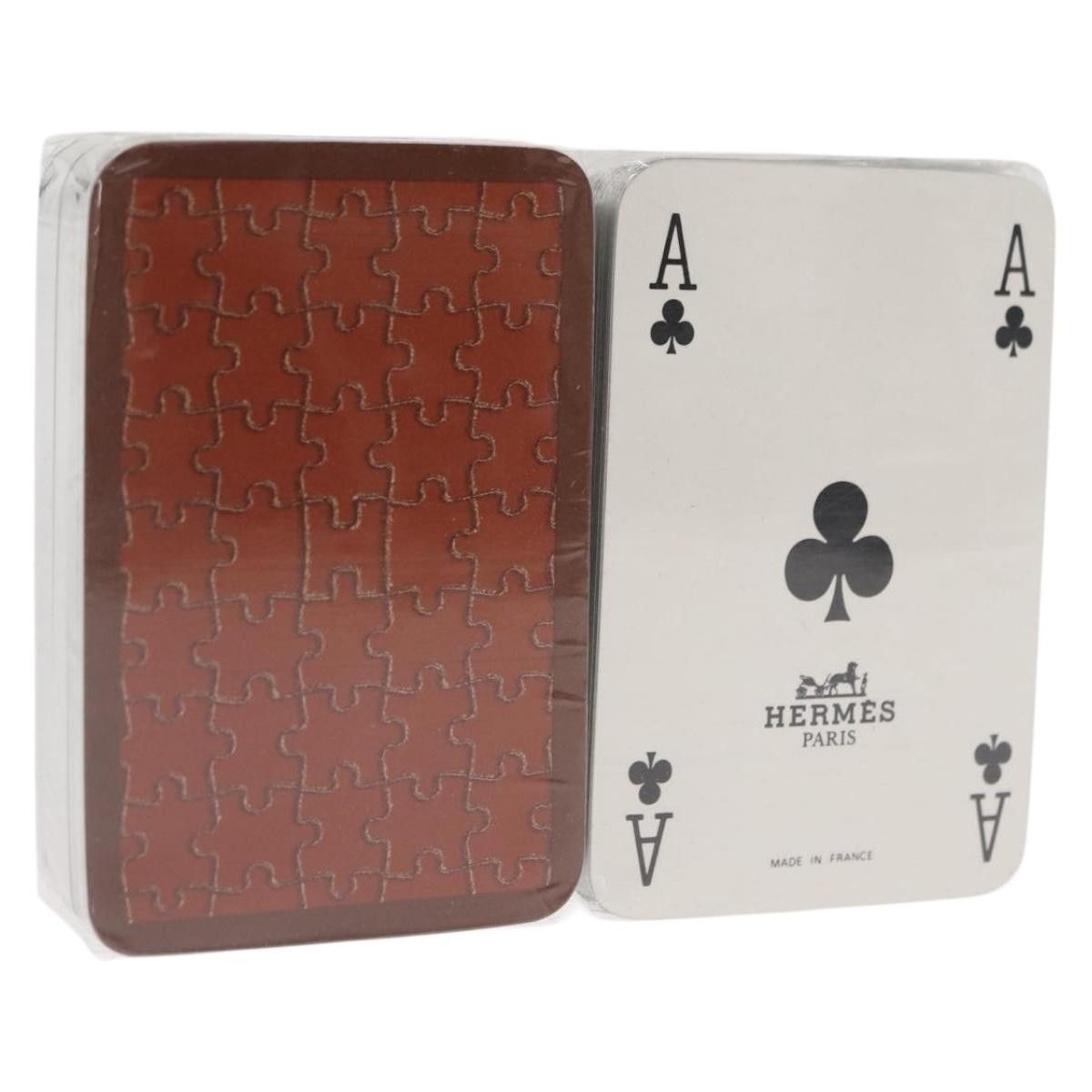 Hermes Hermes Mini Playing Cards Paper Brown Green Size ONE SIZE - 1 Thumbnail