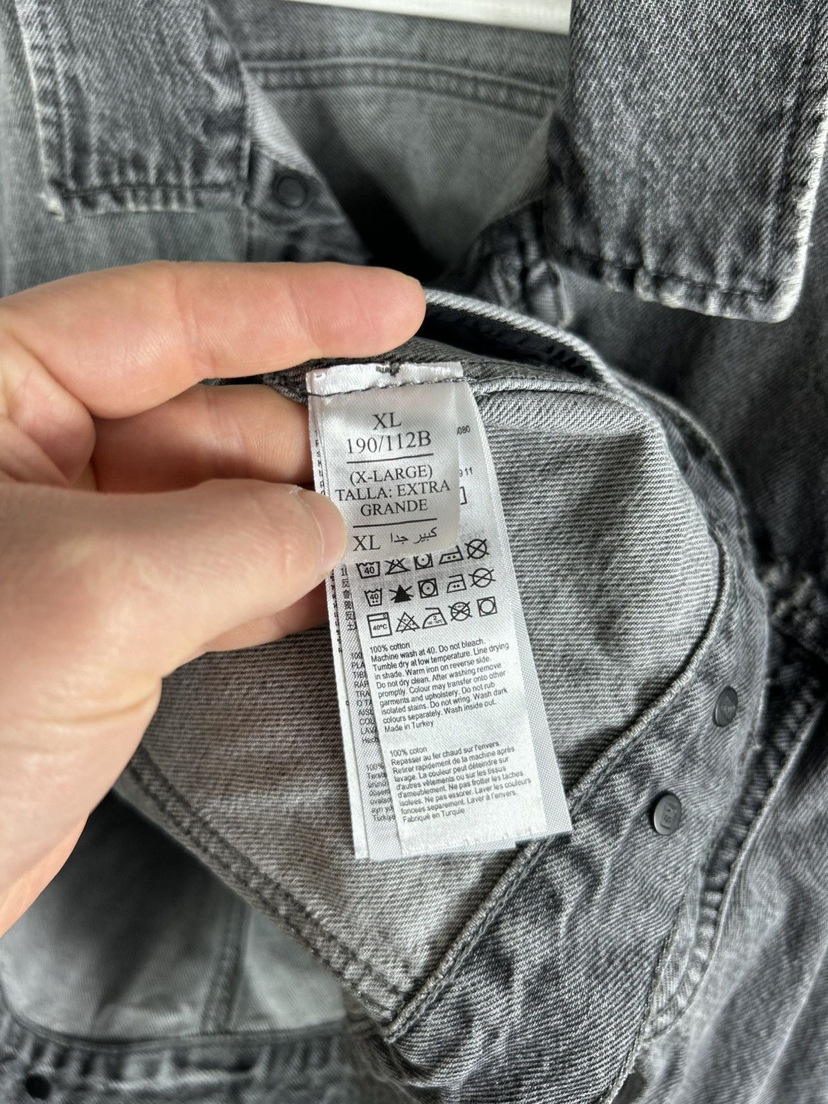 Allsaints Allsaints Bilton Denim Distressed Jacket Size XL Dark Gray Size US XL / EU 56 / 4 - 11 Thumbnail