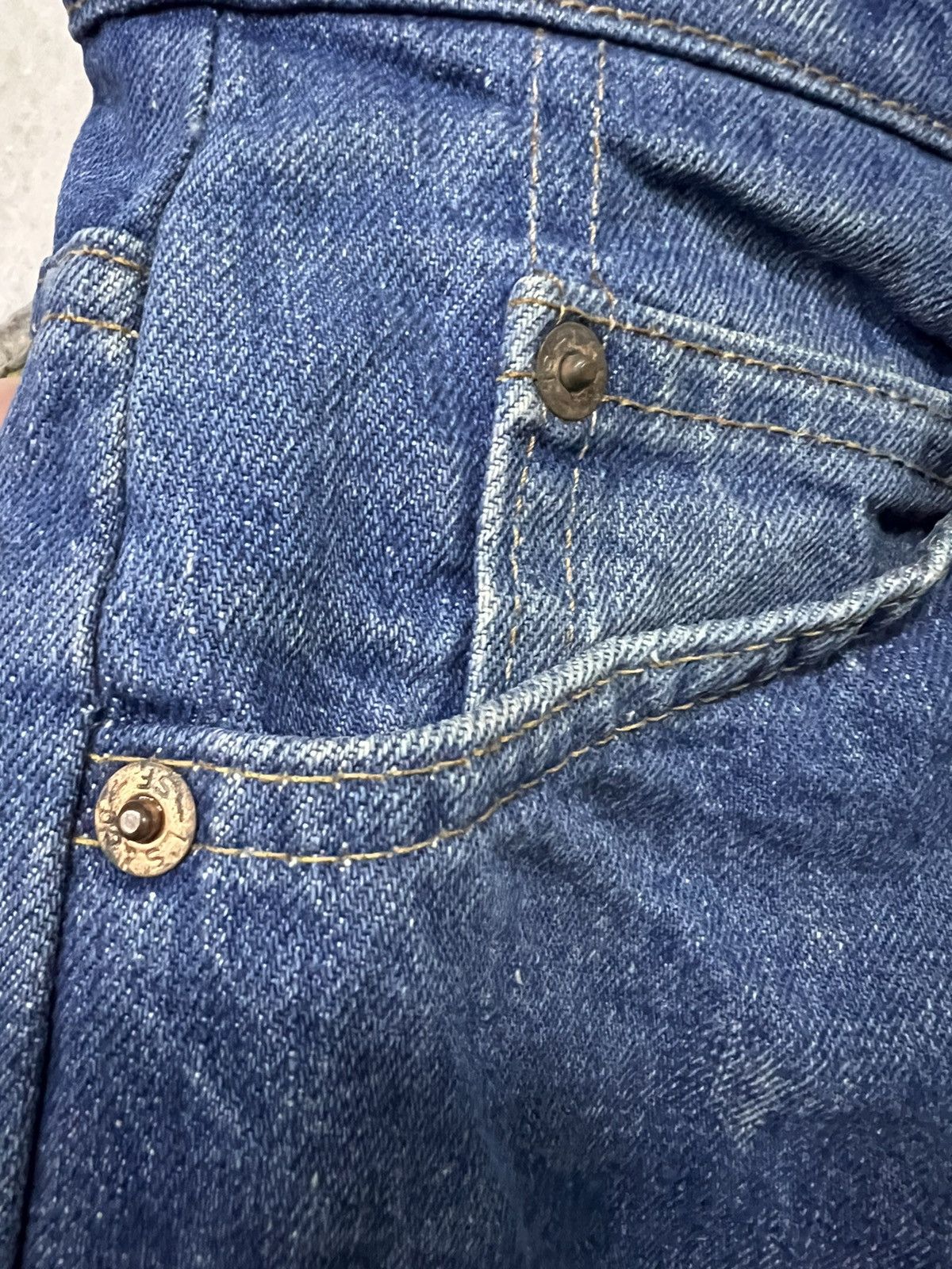 Levi's × Levi's Made & Crafted × Levi's Vintage Clothing FLARE💥VINTAGE 80’s LEVIS 517 ORANGE TAB BUTTON #8 Size US 27 - 4 Thumbnail