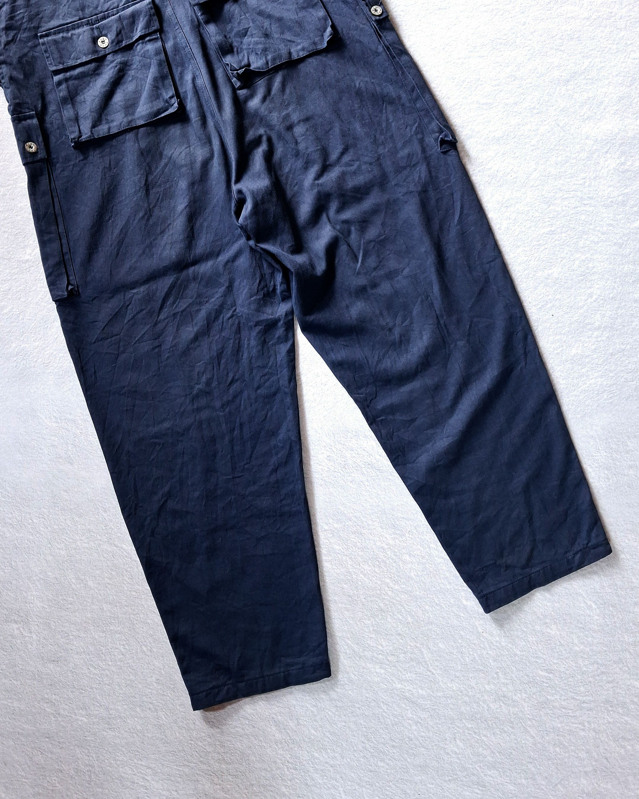 Japanese Brand PMGO HERRINGBONE TWILL HBT NAVY OVERALL Size US 43 - 13 Thumbnail