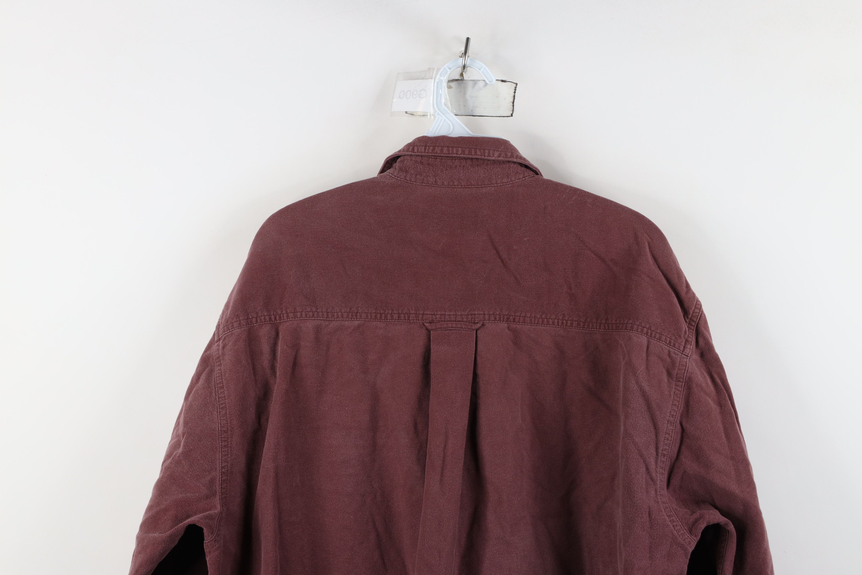 Eddie Bauer Vintage 90s Eddie Bauer Chamois Cloth Button Shirt Maroon Size US M / EU 48-50 / 2 - 11 Thumbnail