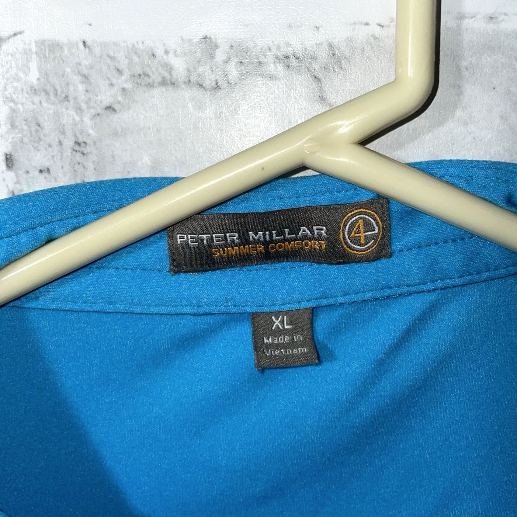 Peter Millar Peter Millar Summer Comfort Polo Shirt Mens XL Blue Sanctuary Polo Shirt Size US XL / EU 56 / 4 - 4 Thumbnail