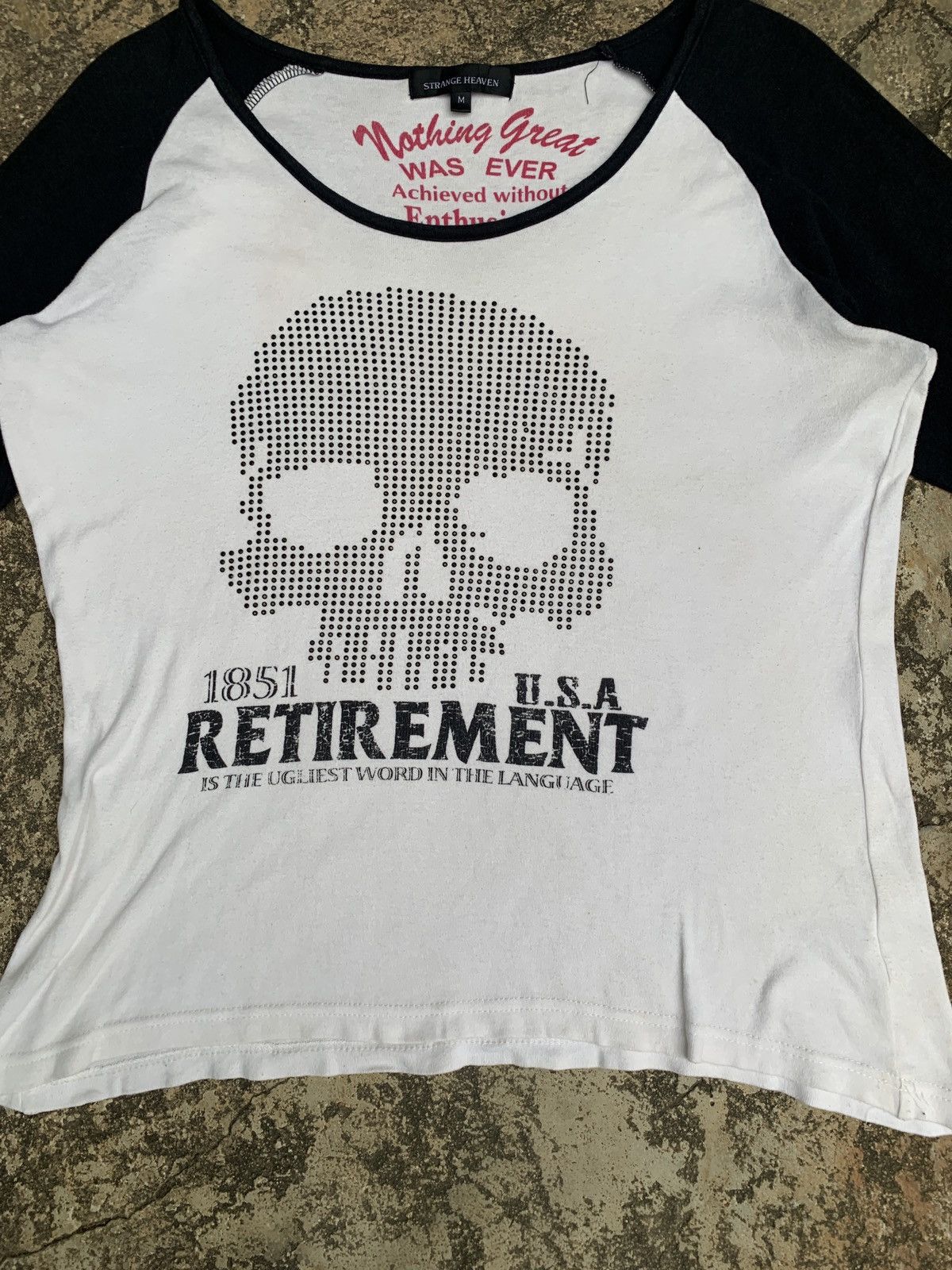 If Six Was Nine × Japanese Brand × Le Grande Bleu (L.G.B.) y2k Strange Heaven Skull Beady Spike Graphic Raglan Top Size L / US 10 / IT 46 - 4 Thumbnail