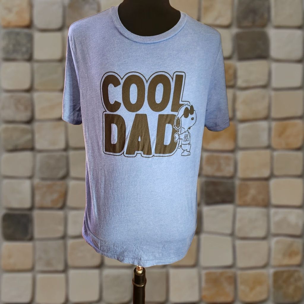 Vintage Peanuts Snoopy Joe Cool Dad T Shirt Blue Adult XL Short Sleeve Mens Size US XL / EU 56 / 4 - 1 Thumbnail