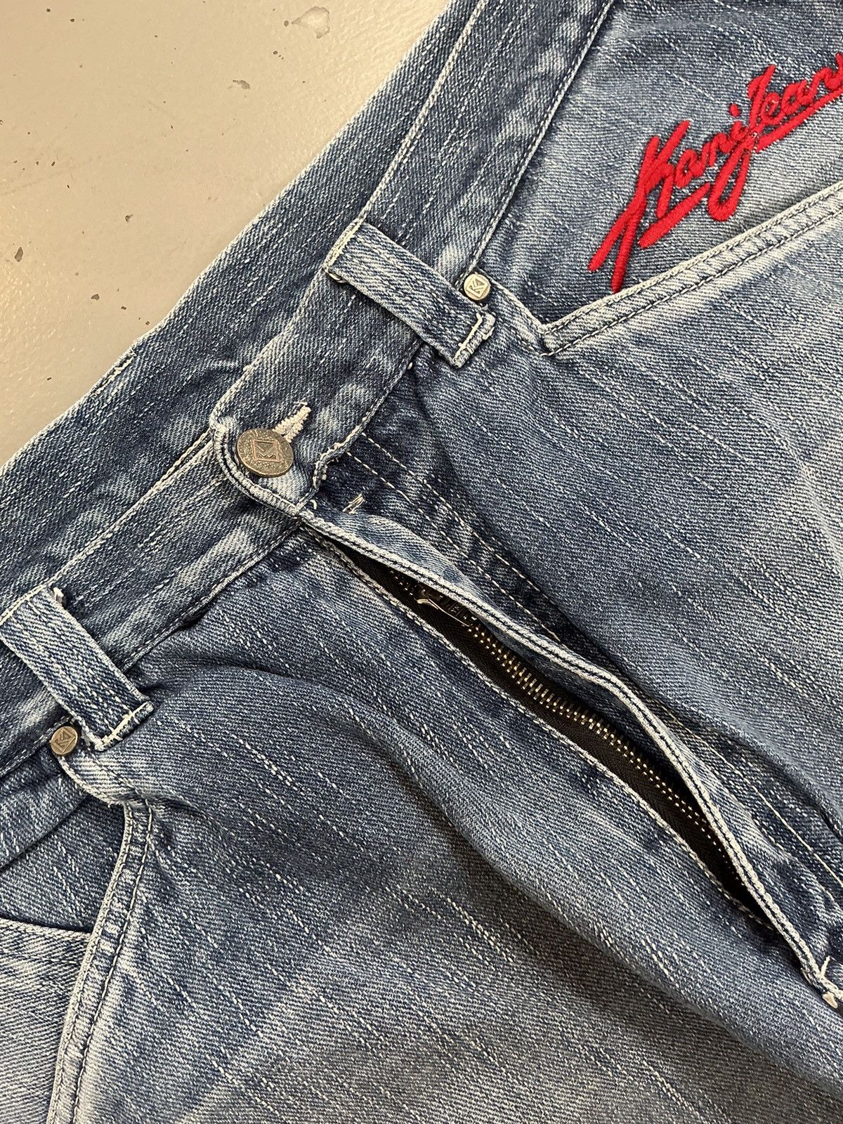 Karl Kani × Vintage Vintage Kani jeans distressed loose fit embroidered denim Size US 38 / EU 54 - 6 Thumbnail