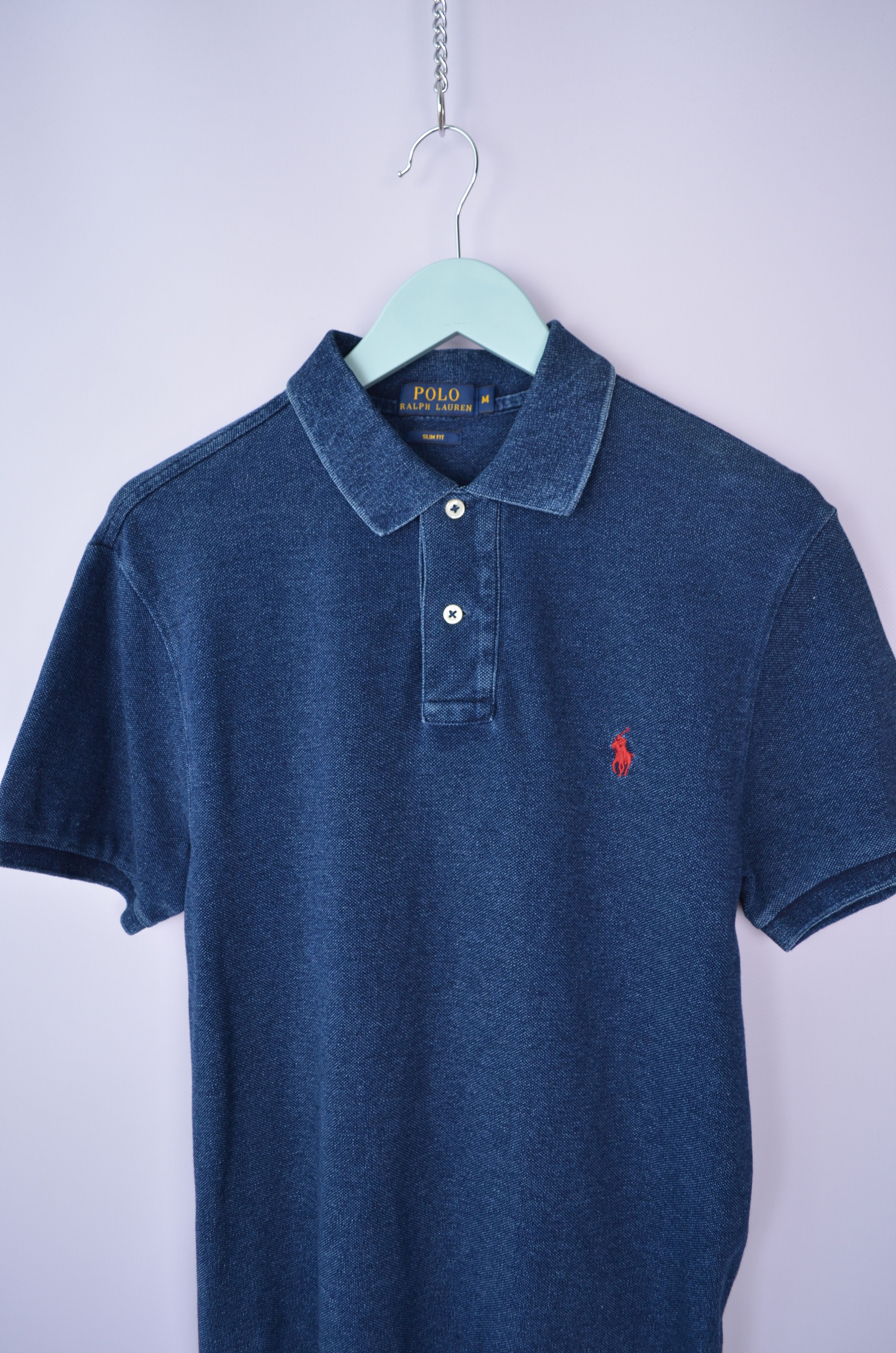 Designer × Polo Ralph Lauren Polo Ralph Lauren Indigo Garment Dyed Polo Shirt Size Navy Size US XS / EU 42 / 0 - 2 Thumbnail