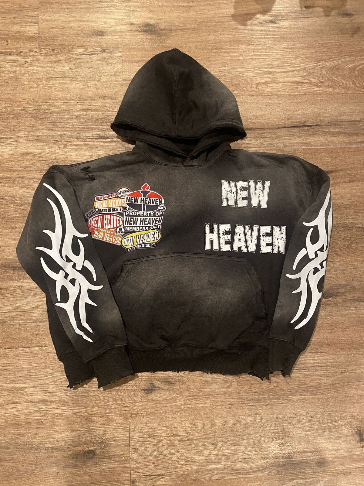 Other Distressed and washed hoodie new heaven Size US L / EU 52-54 / 3 - 1 Thumbnail