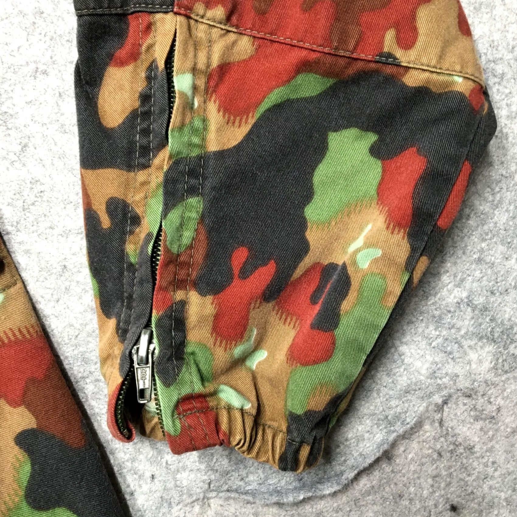 Vintage VINTAGE German Military Jacket Mens M Camouflage Zip Front Cotton Blend 80s Size US M / EU 48-50 / 2 - 2 Thumbnail