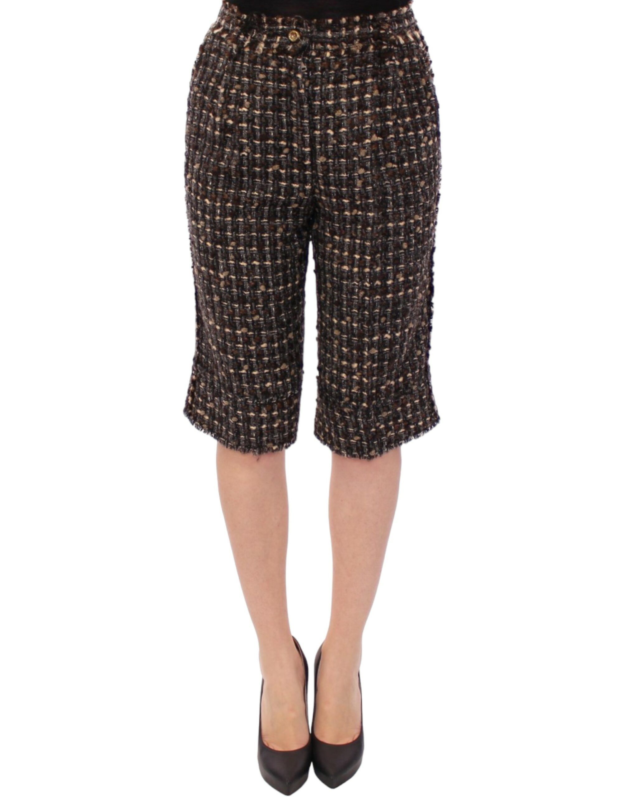 Dolce & Gabbana Elegant Multicolor Wool Blend Women's Shorts Size 28" / US 6 / IT 42 - 1 Thumbnail