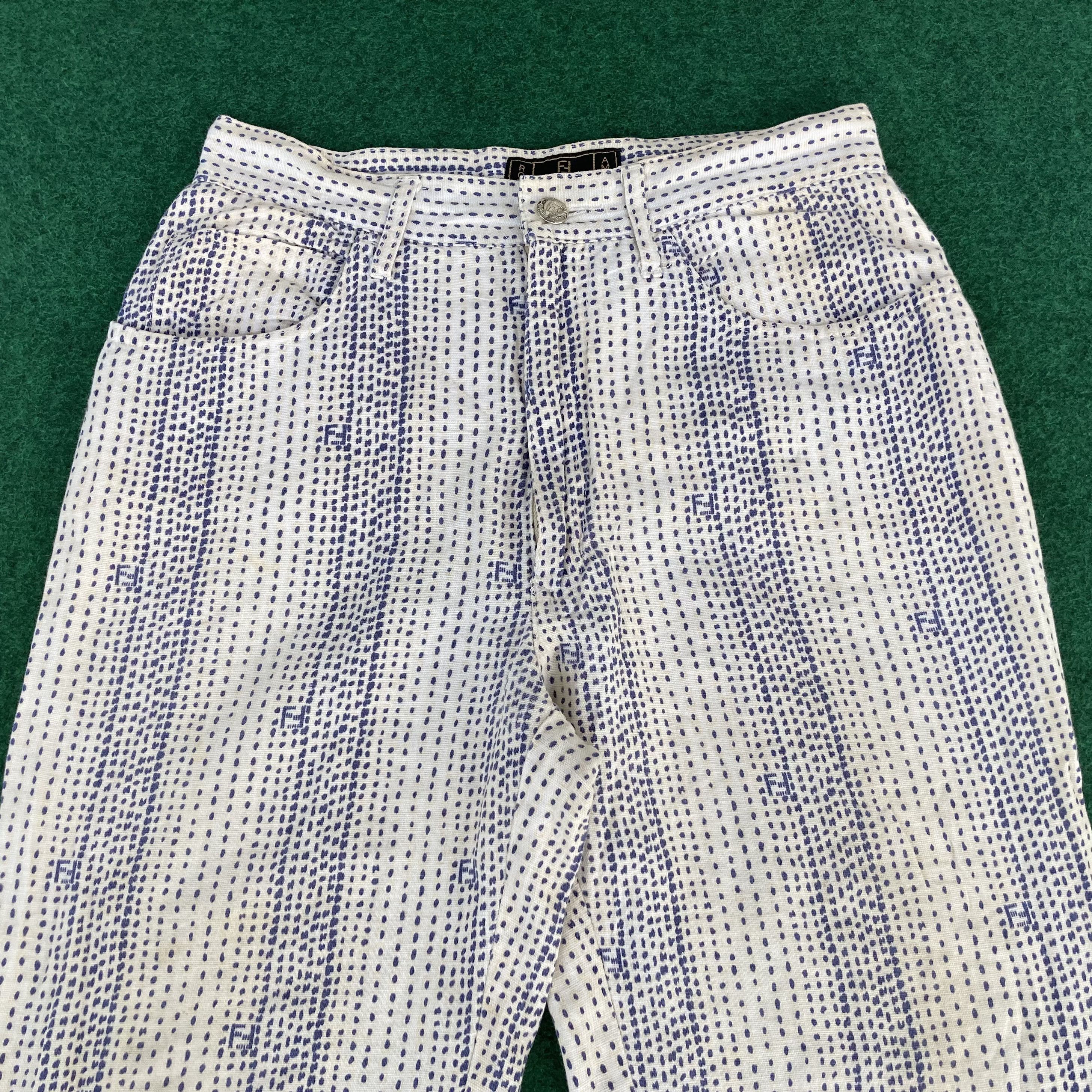 Designer × Fendi × Vintage Vtg Fendi FF Pants Sz 28 Trouser Jeans Size US 28 / EU 44 - 3 Thumbnail